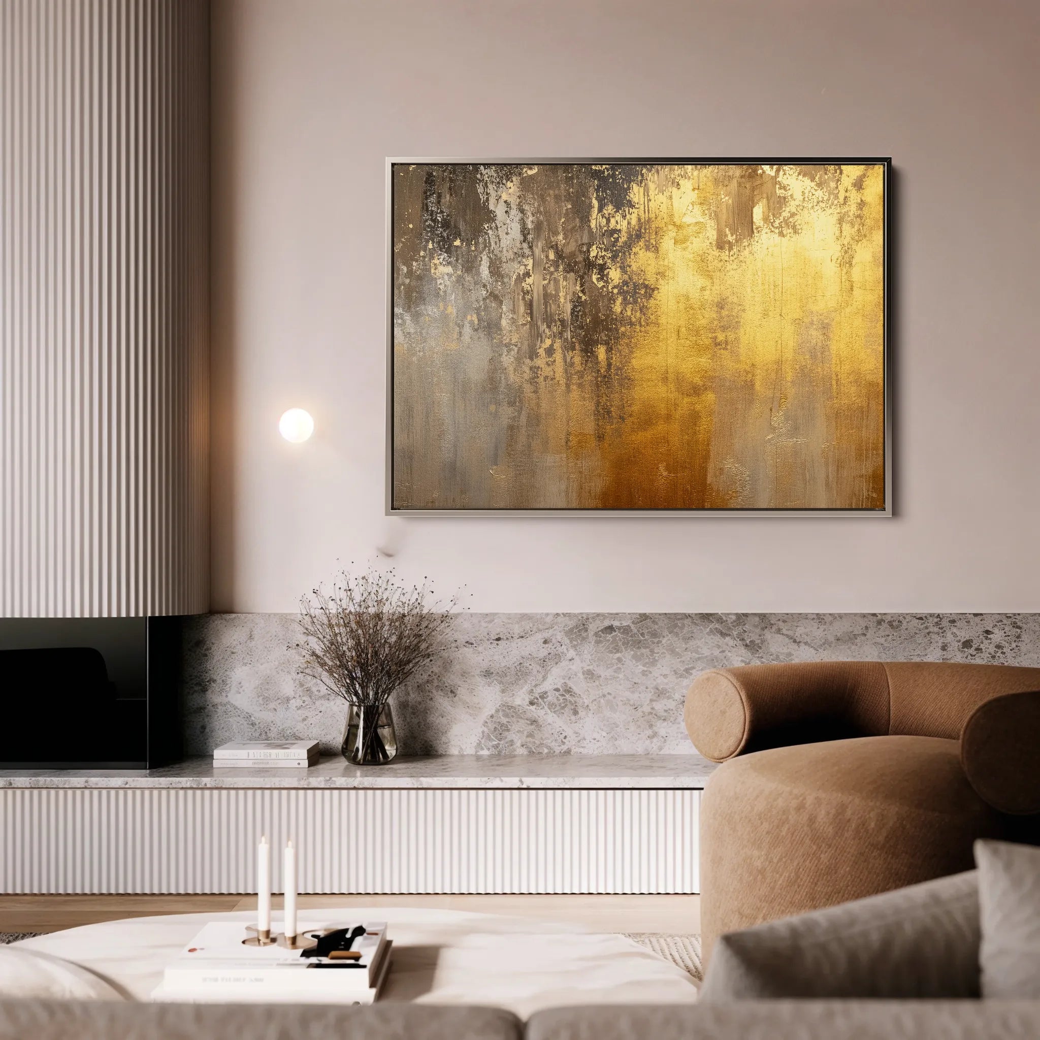 Abstract 438 Canvas Art 18" x 24" / 45 x 60 cm / Black