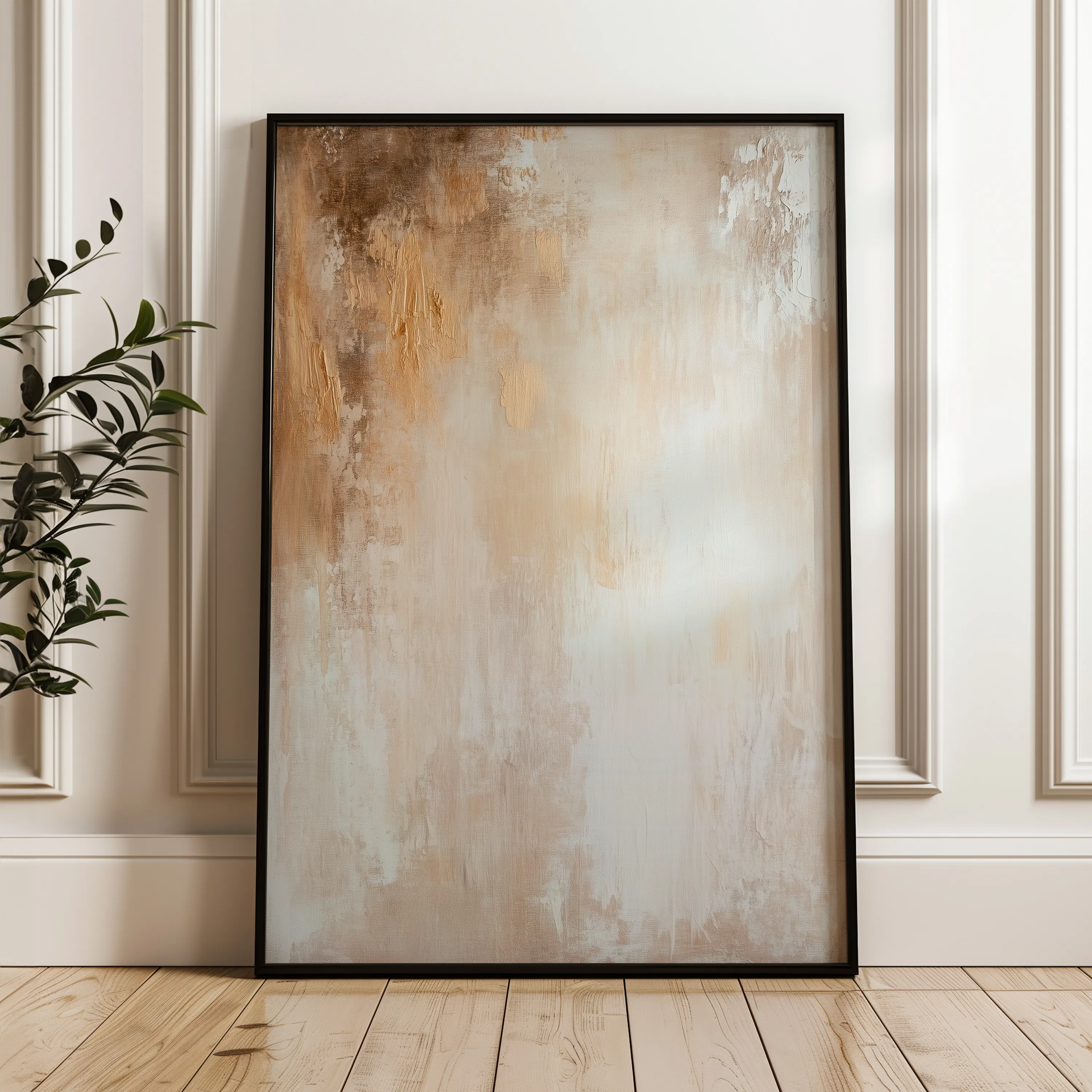 Abstract 439 Canvas Art 18" x 24" / 45 x 60 cm / Black