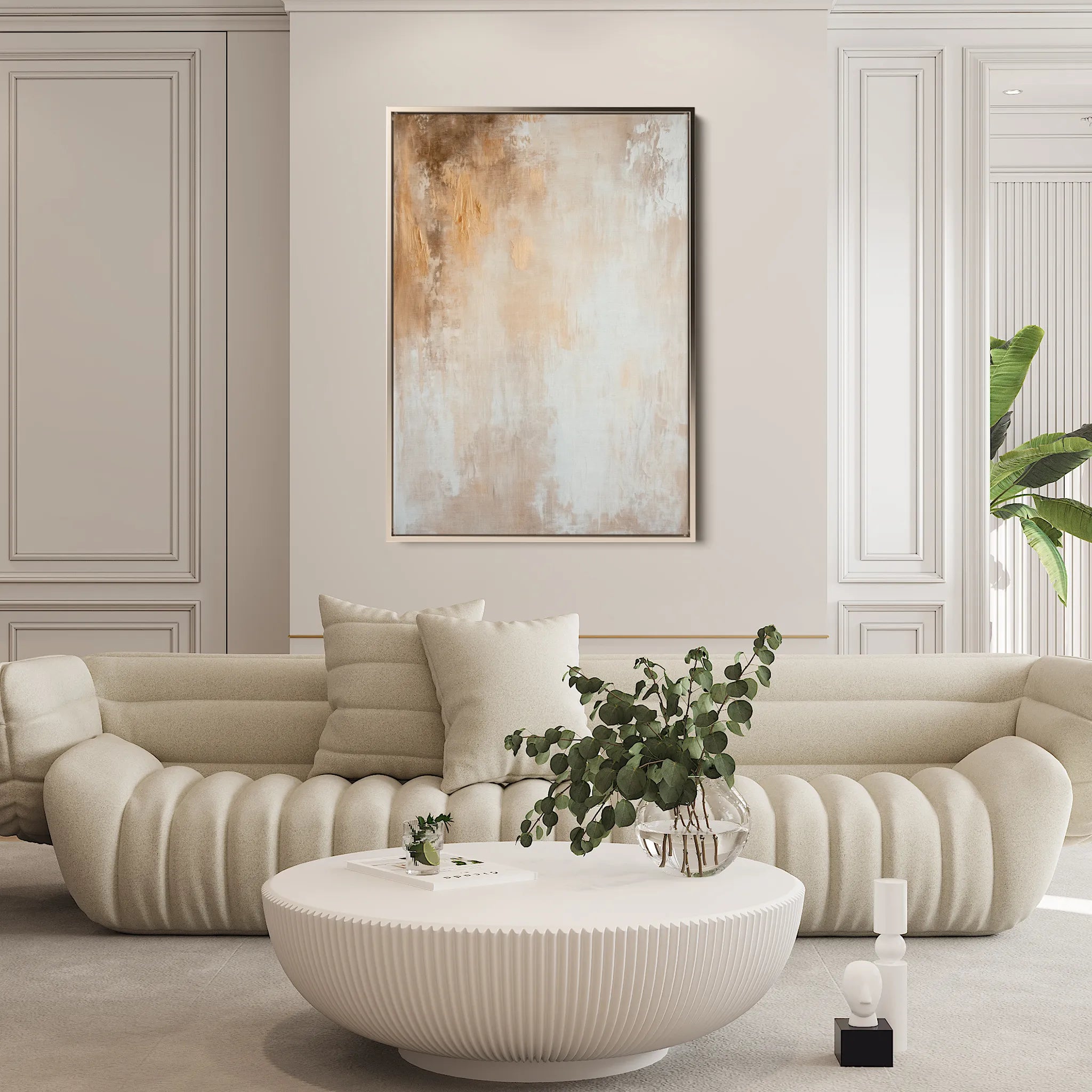 Abstract 439 Canvas Art 18" x 24" / 45 x 60 cm / Black