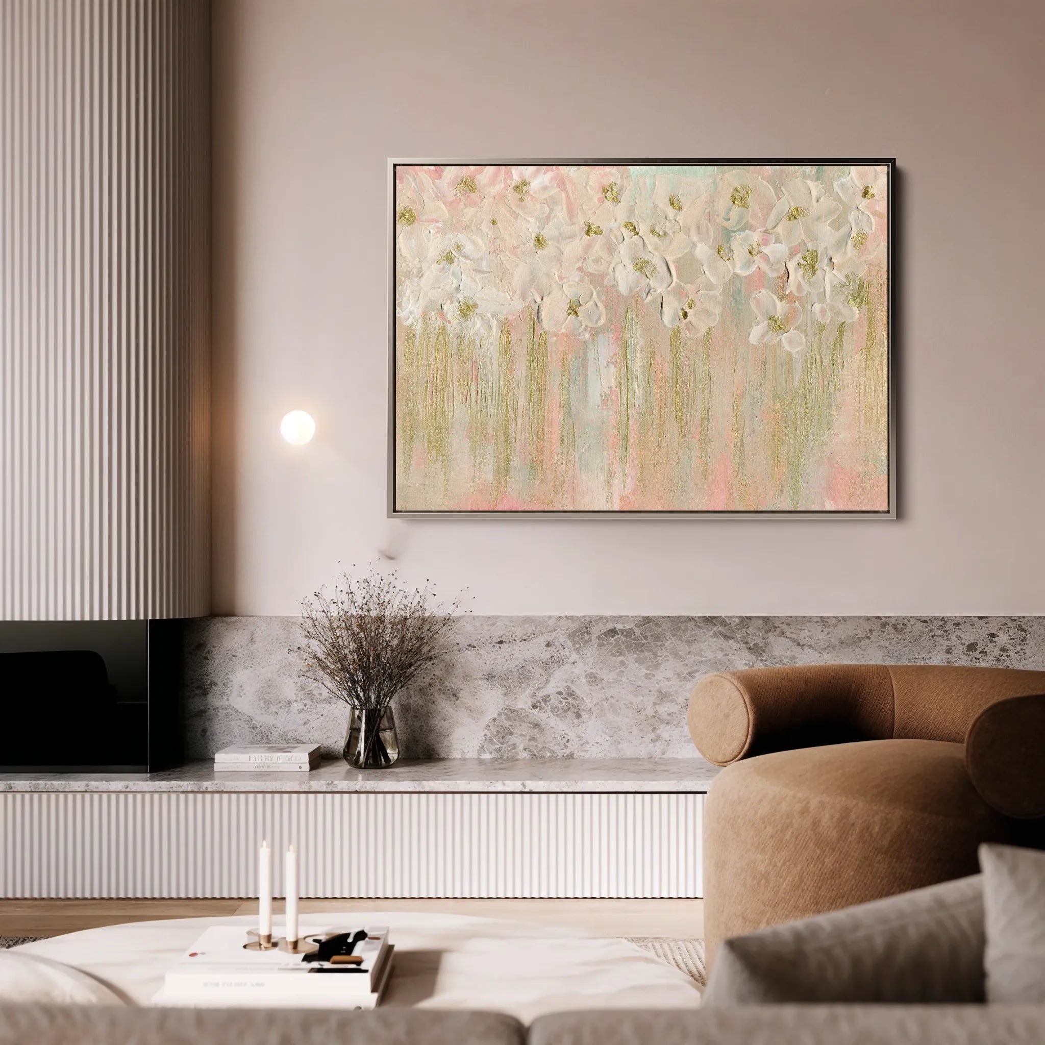 Floral 439 Canvas Art 18" x 24" / 45 x 60 cm / Black