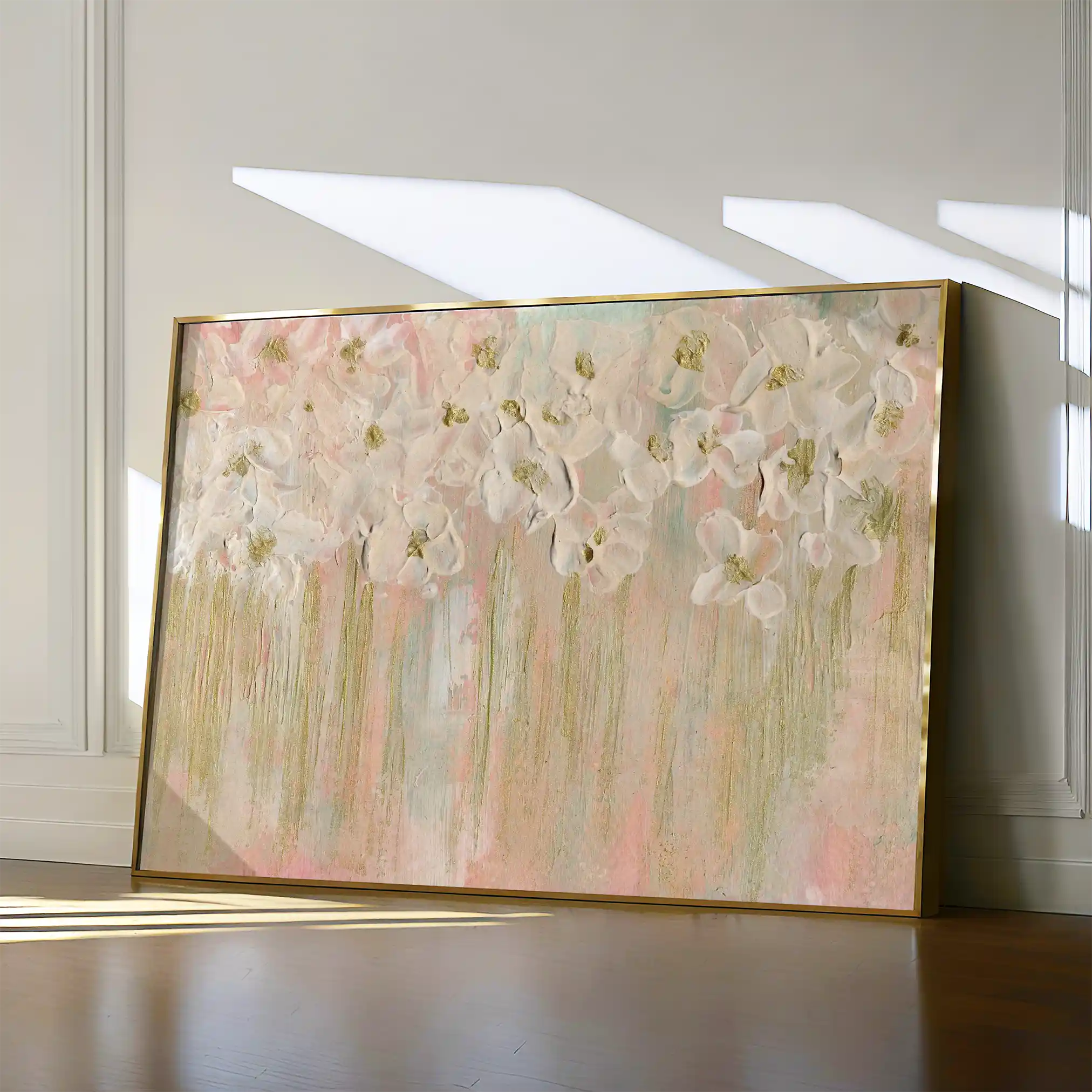 Floral 439 Canvas Art 60 x 40 cm / Black