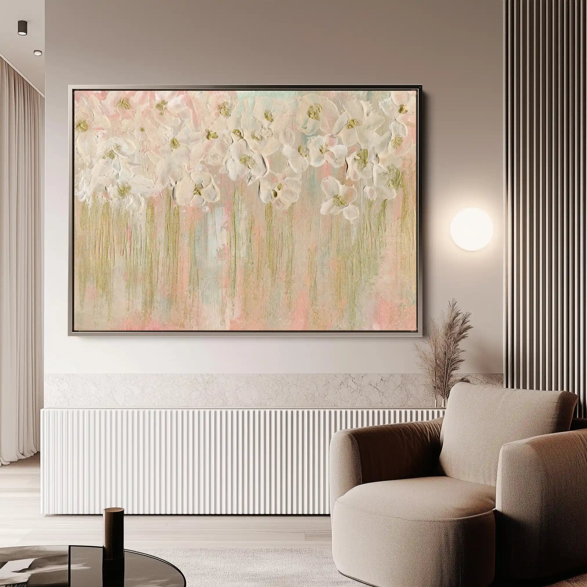 Floral 439 Canvas Art 60 x 40 cm / Black