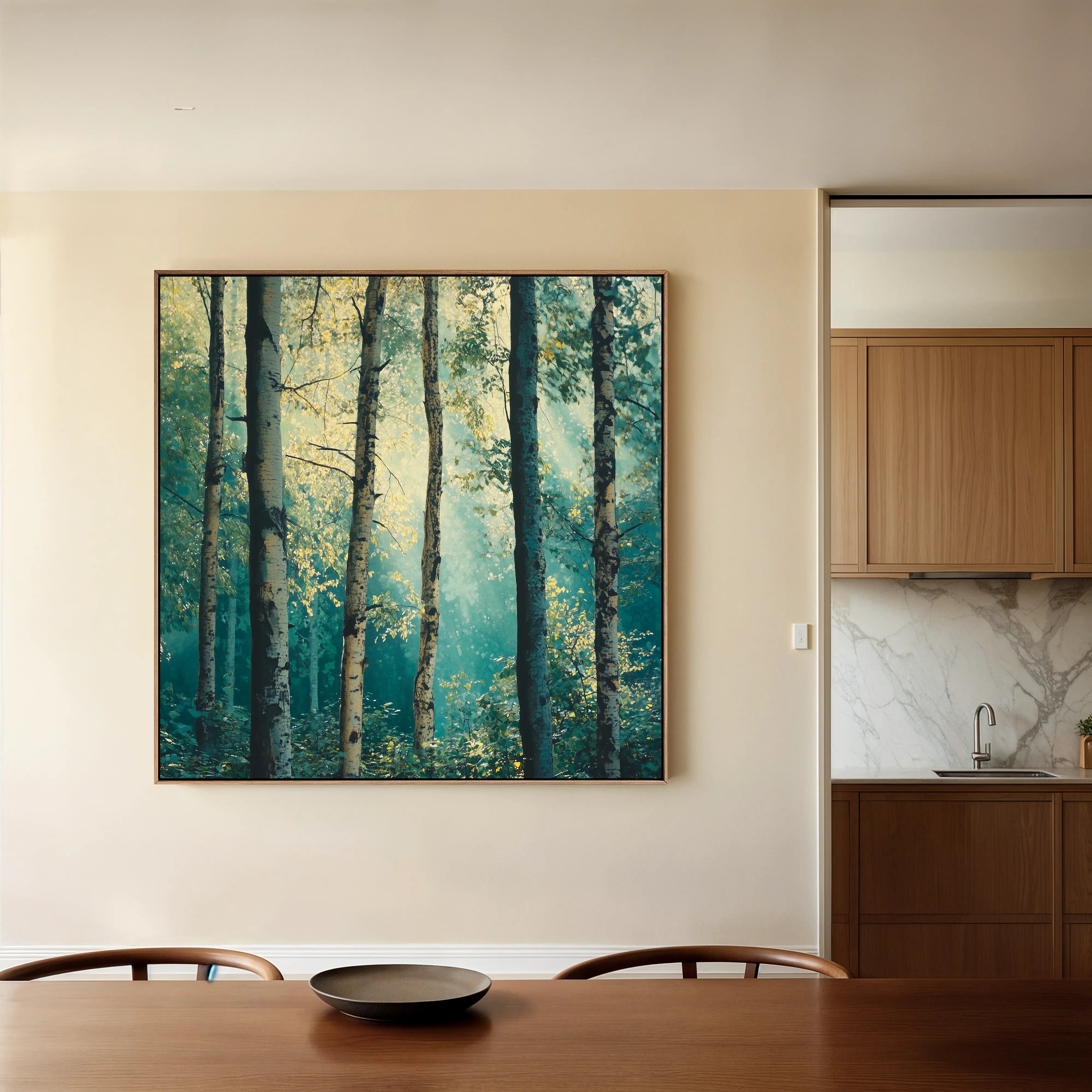Landscape 439 Canvas Art 16" x 16" / 40 x 40 cm / Black