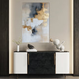Abstract 440 Canvas Art 18" x 24" / 45 x 60 cm / Black
