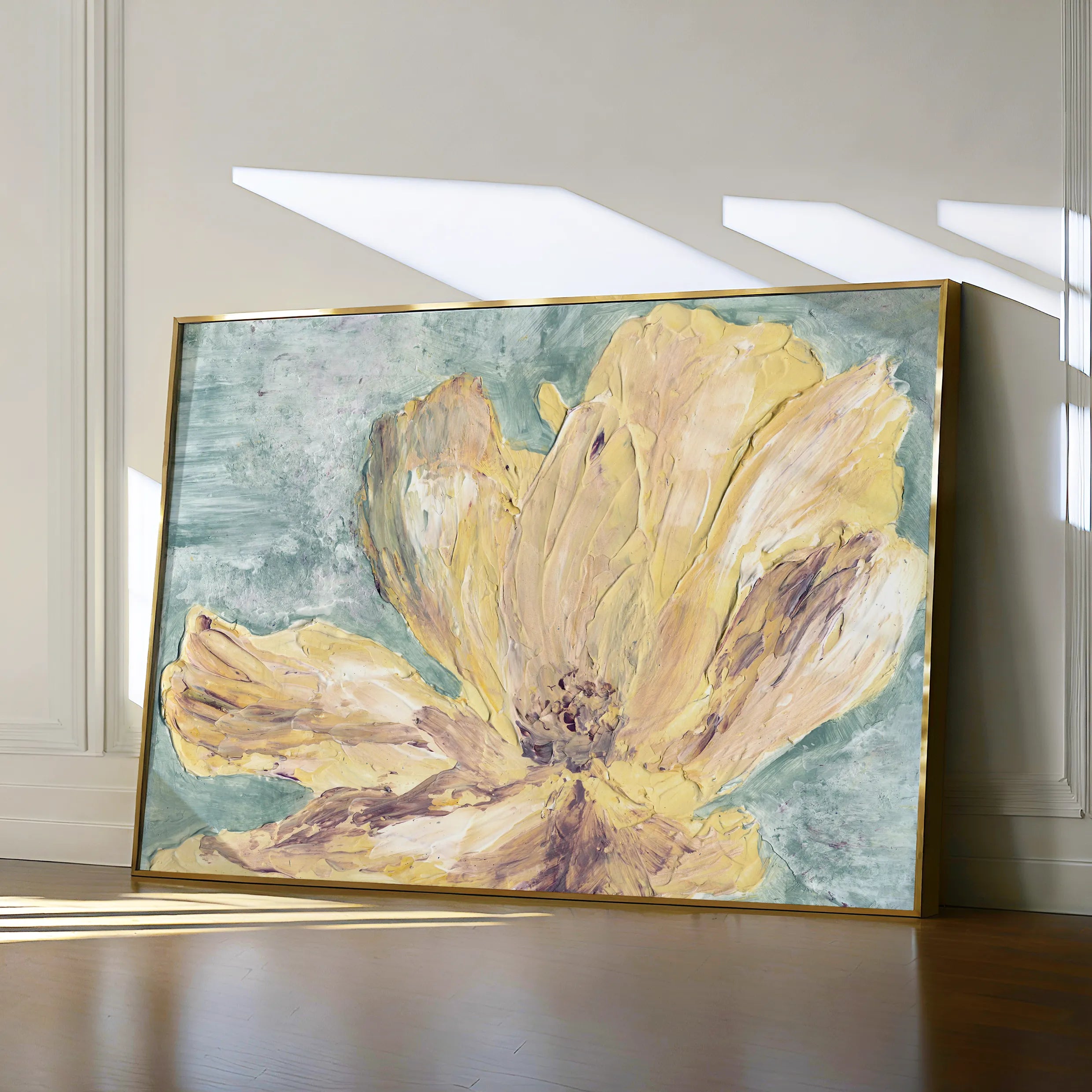 Floral 440 Canvas Art 18" x 24" / 45 x 60 cm / Black