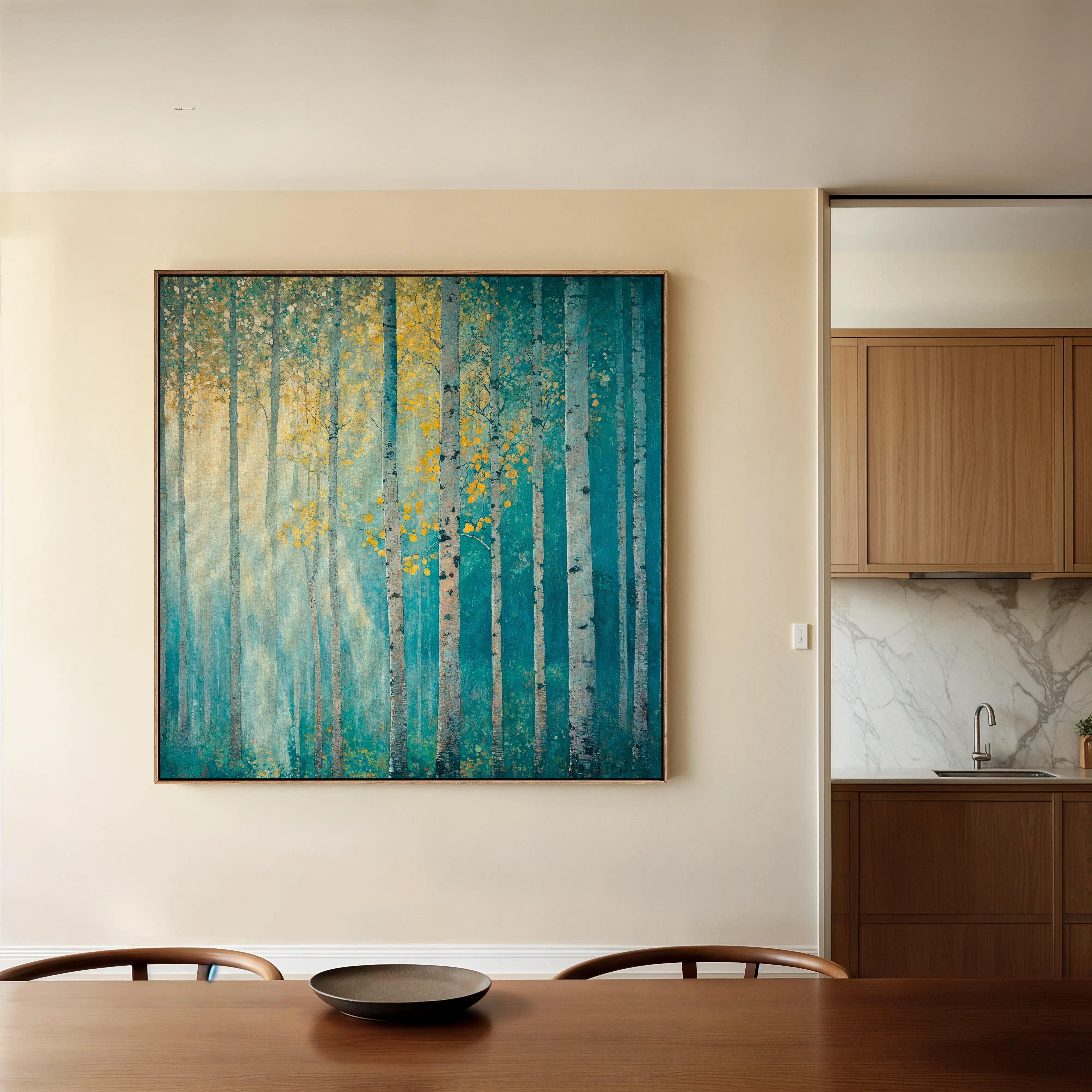 Landscape 440 Canvas Art 16" x 16" / 40 x 40 cm / Black