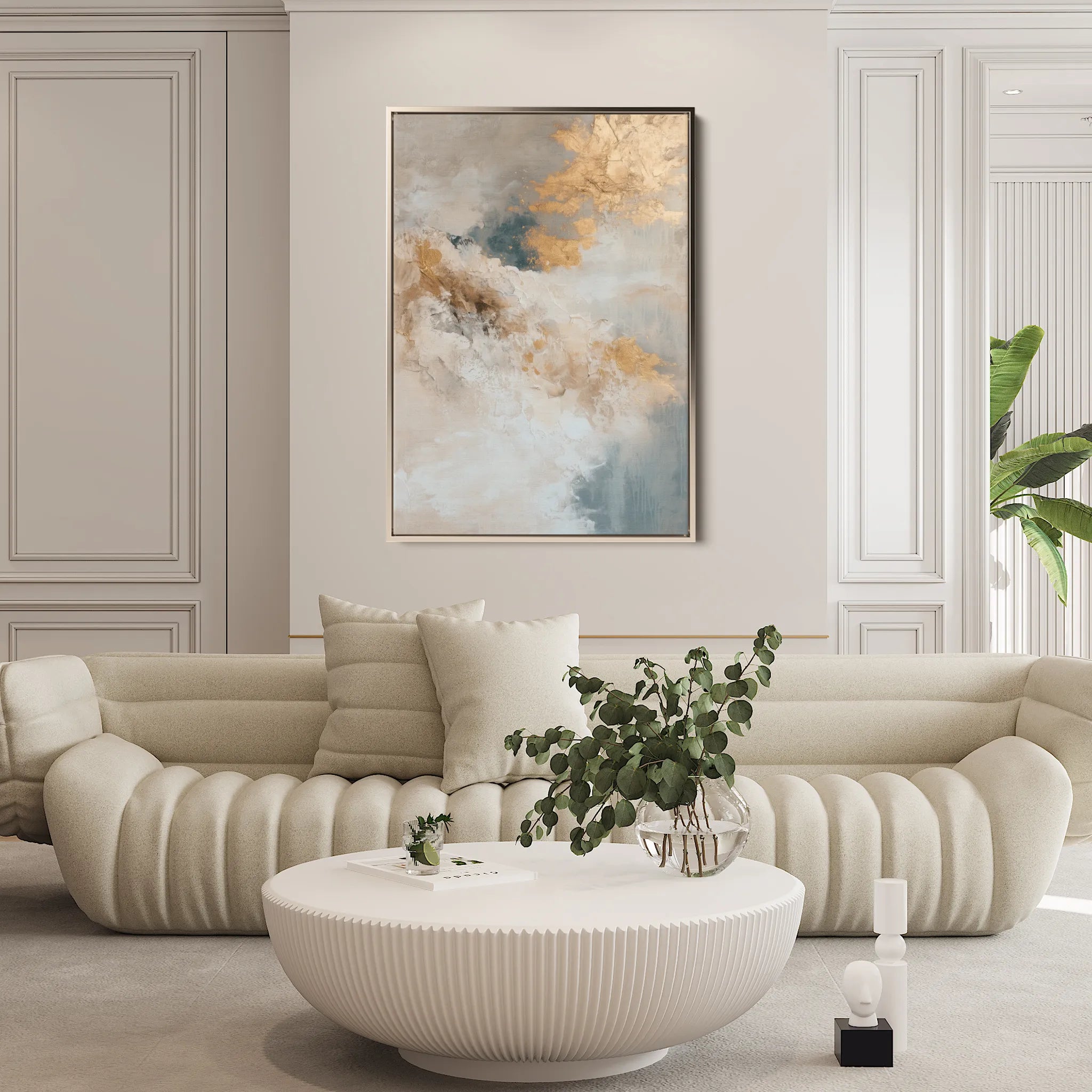Abstract 441 Canvas Art 18" x 24" / 45 x 60 cm / Black