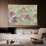 Floral 441 Canvas Art 18" x 24" / 45 x 60 cm / Black