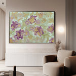 Floral 441 Canvas Art 18" x 24" / 45 x 60 cm / Black