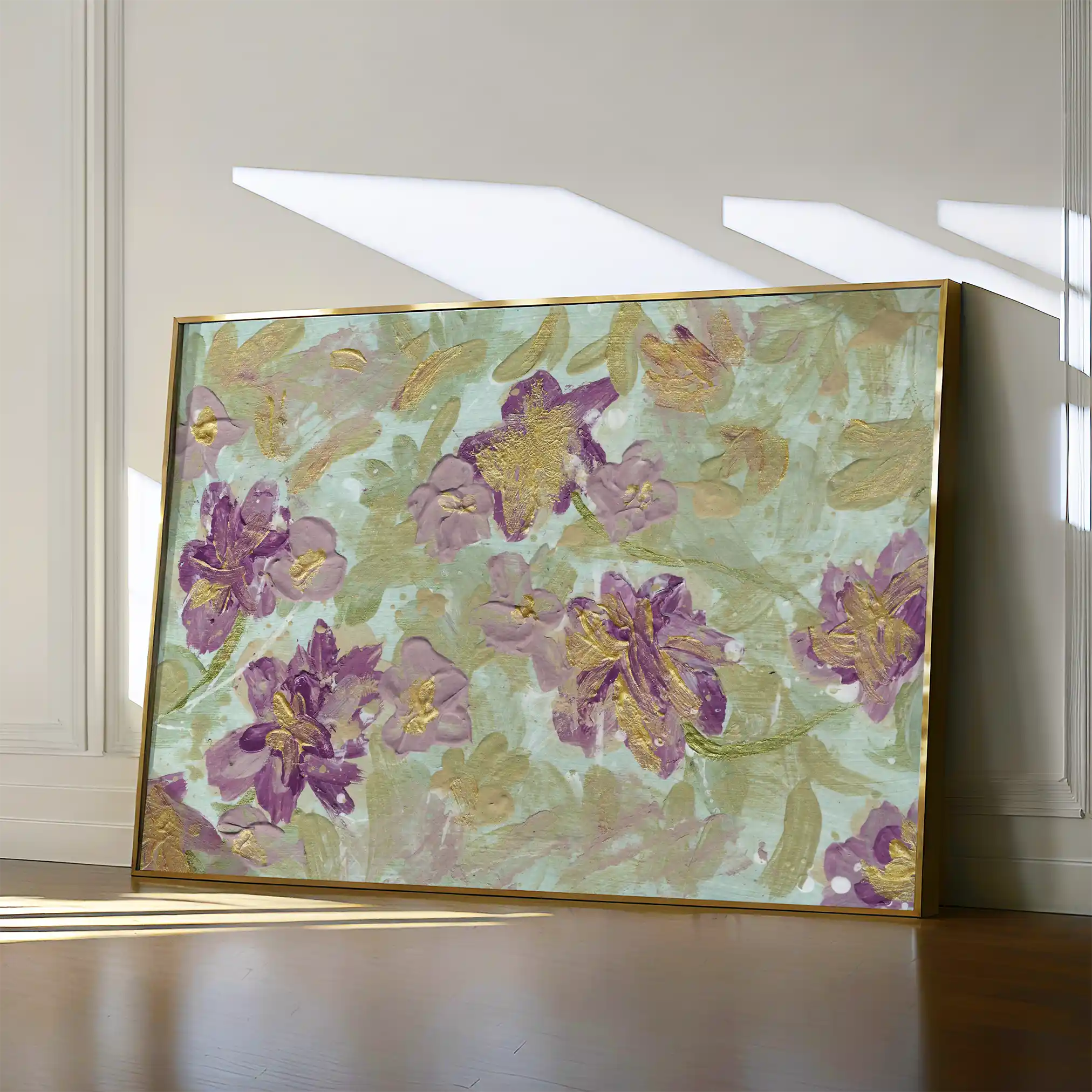 Floral 441 Canvas Art 60 x 40 cm / Black