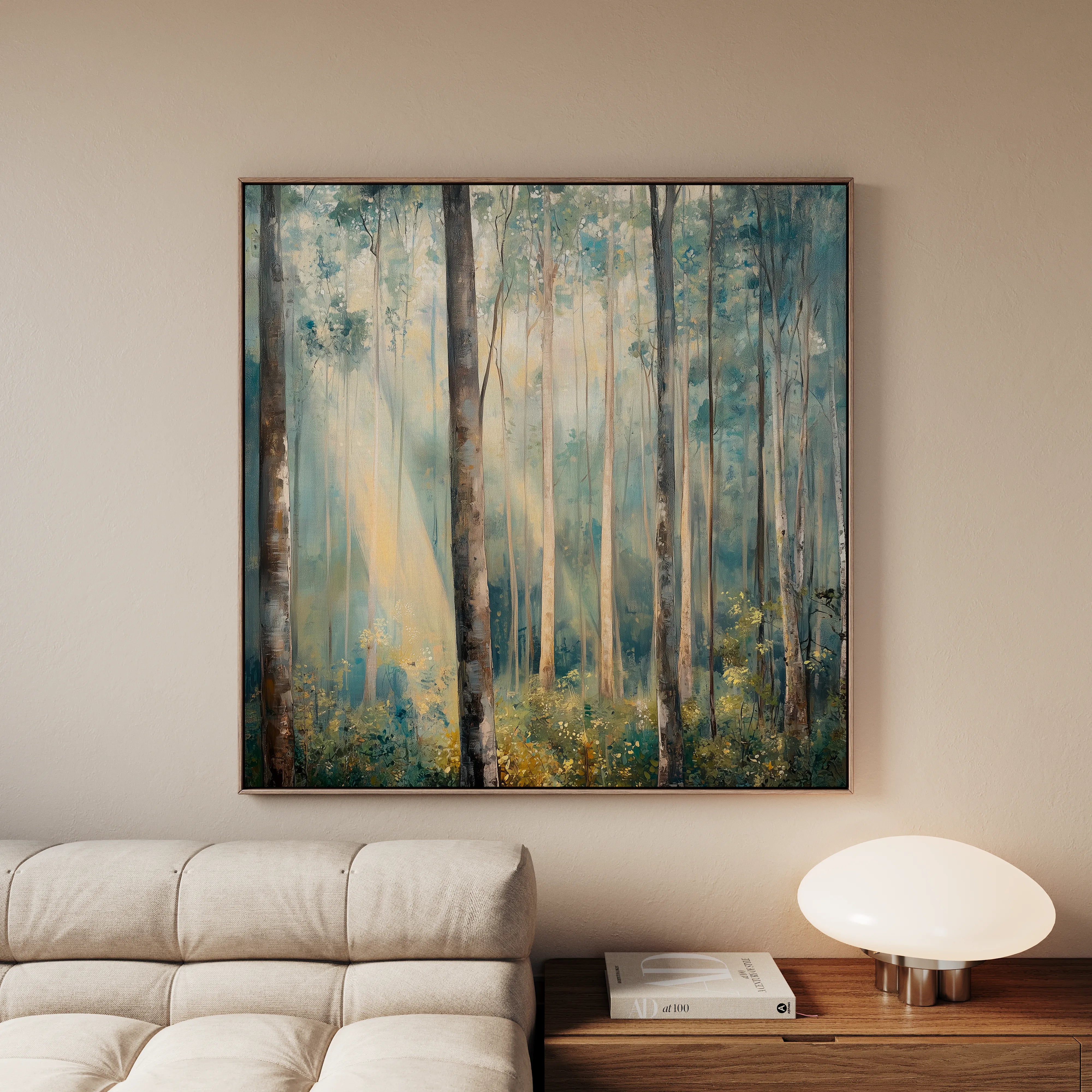 Landscape 441 Canvas Art 16" x 16" / 40 x 40 cm / Black