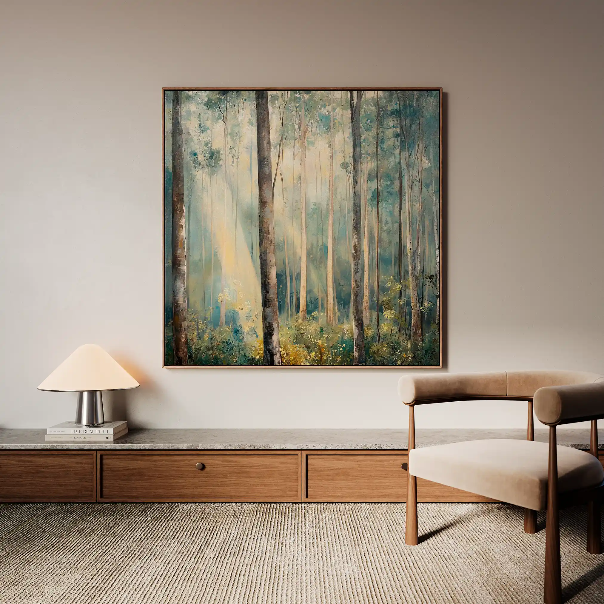 Landscape 441 Canvas Art 60 x 60 cm / Black