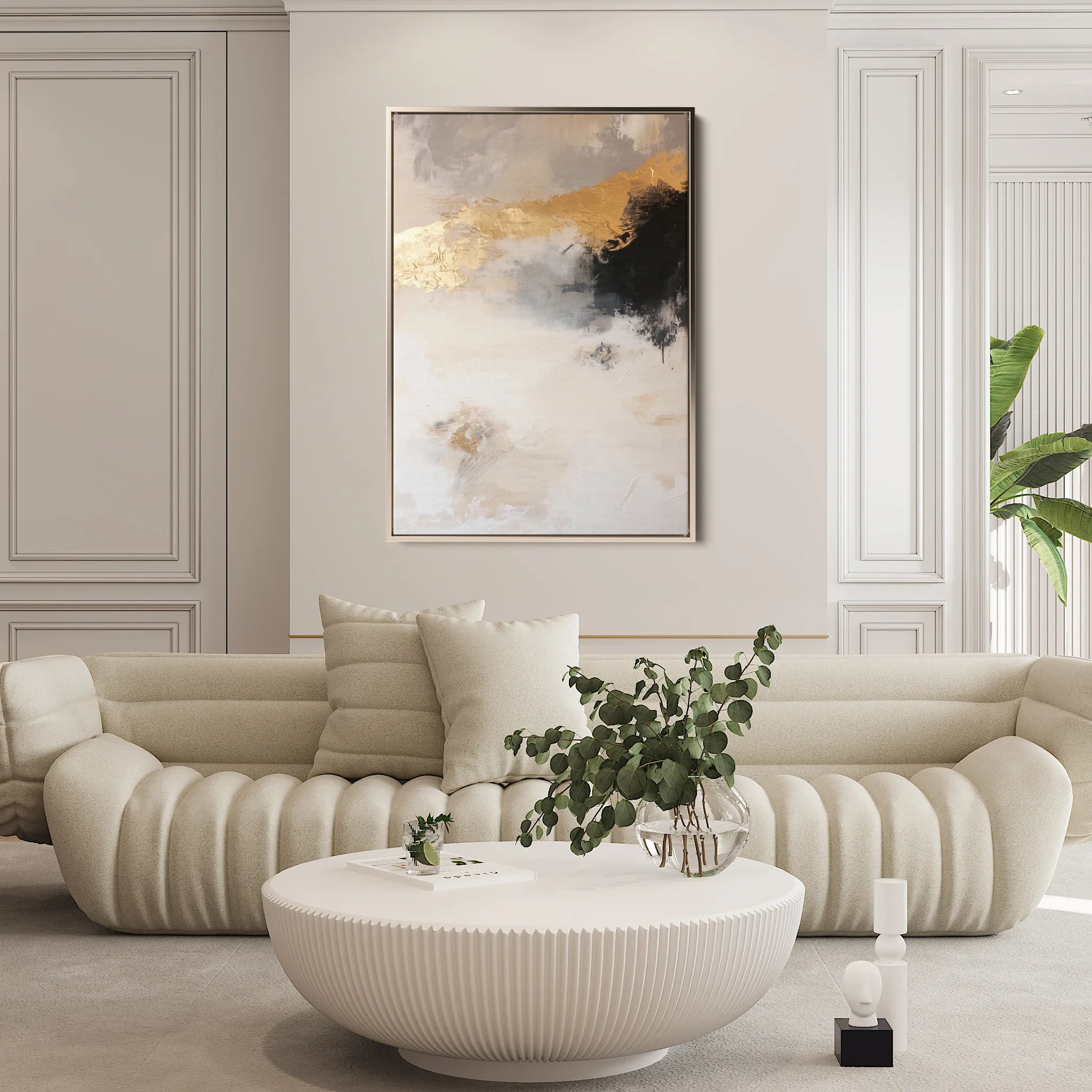 Abstract 442 Canvas Art 18" x 24" / 45 x 60 cm / Black