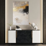 Abstract 442 Canvas Art 18" x 24" / 45 x 60 cm / Black