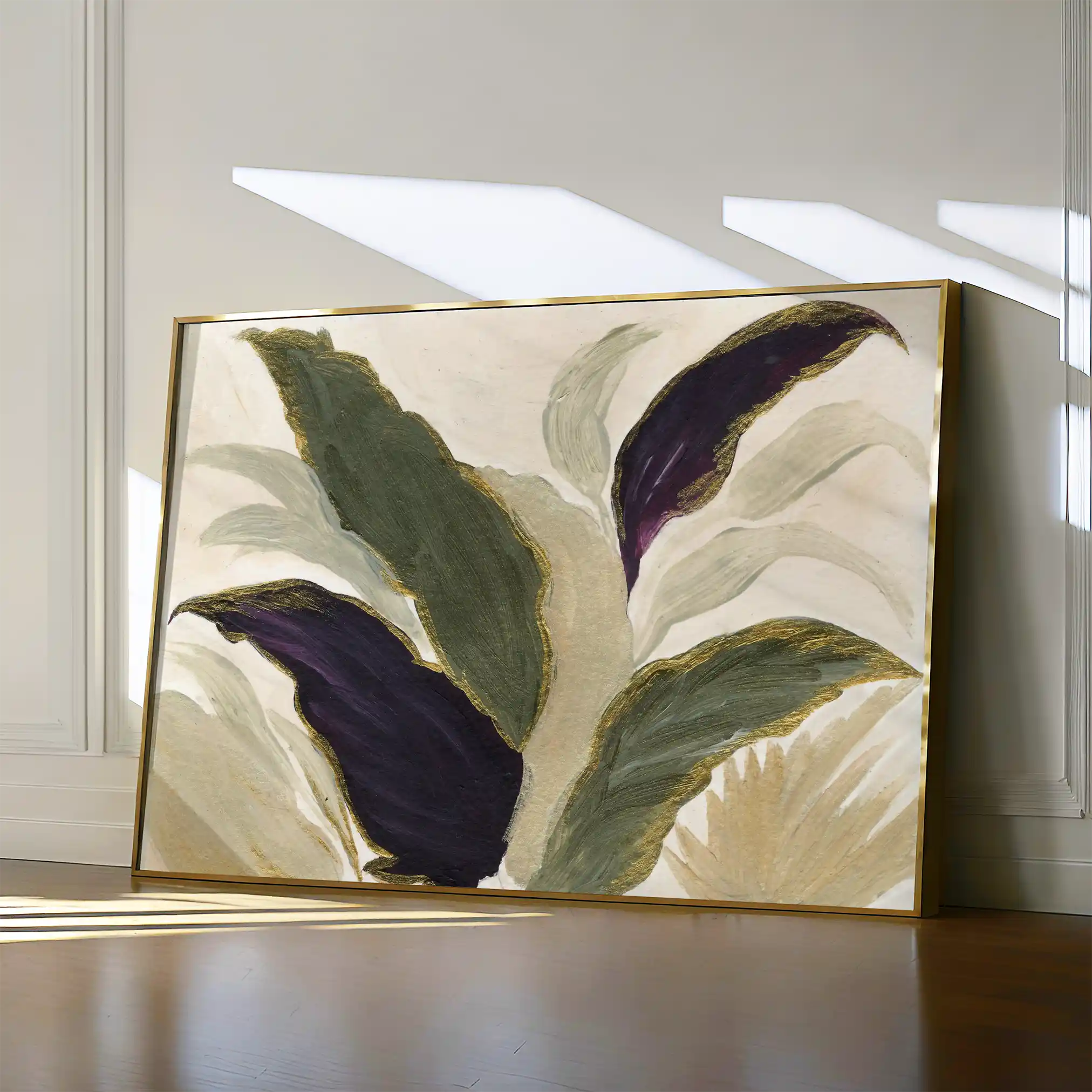 Floral 442 Canvas Art 60 x 40 cm / Black