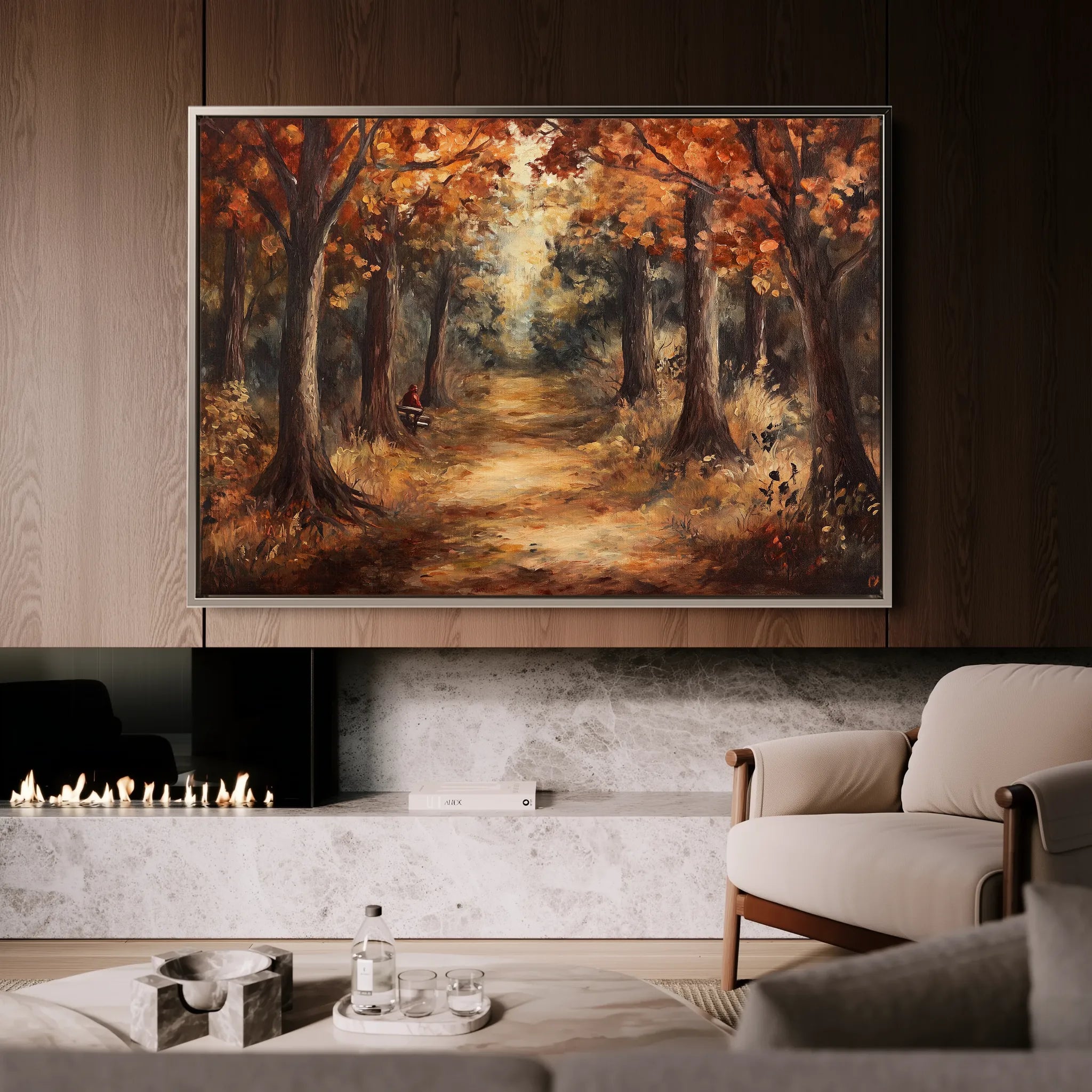 Landscape 442 Canvas Art 18" x 24" / 45 x 60 cm / Black