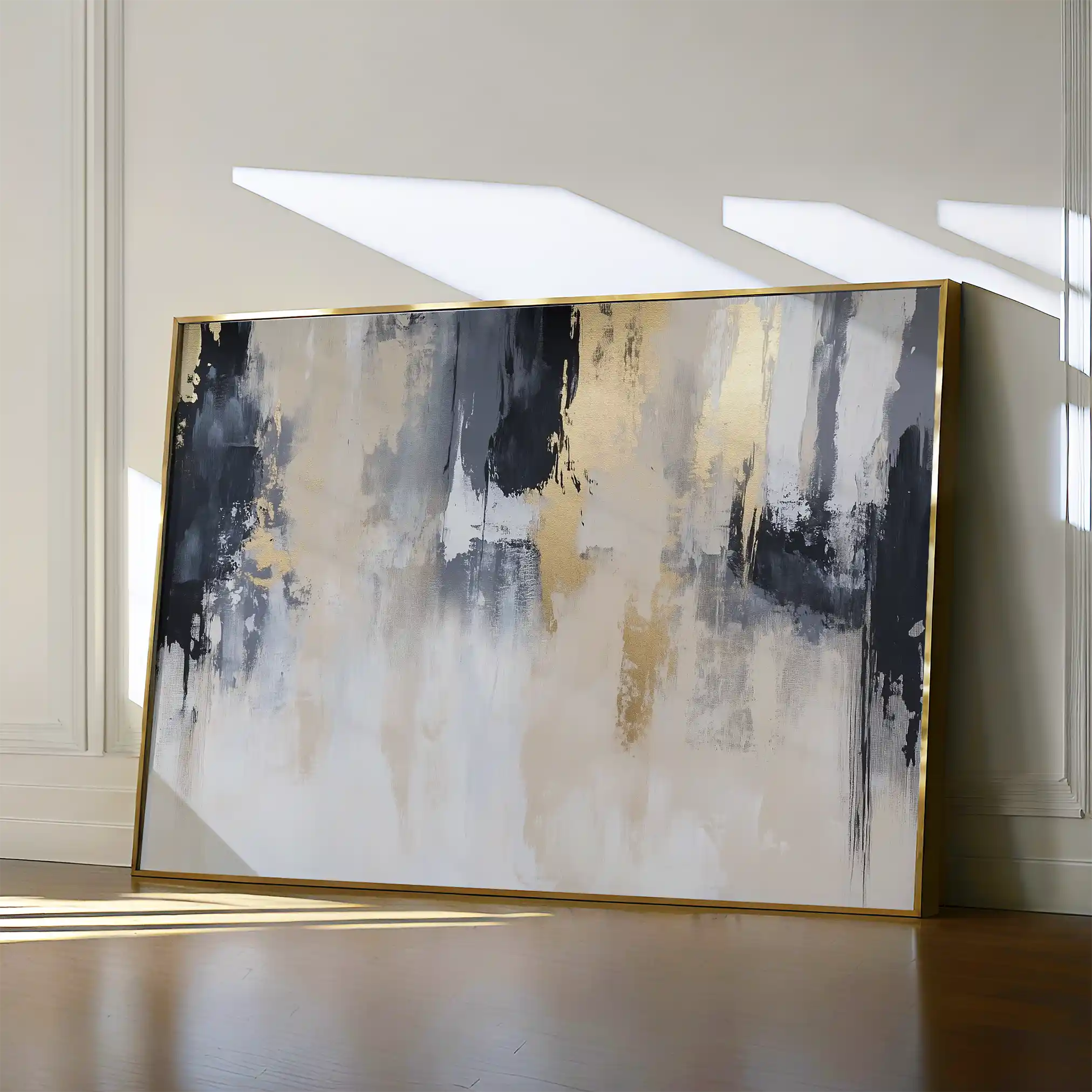 Abstract 443 Canvas Art 18" x 24" / 45 x 60 cm / Black