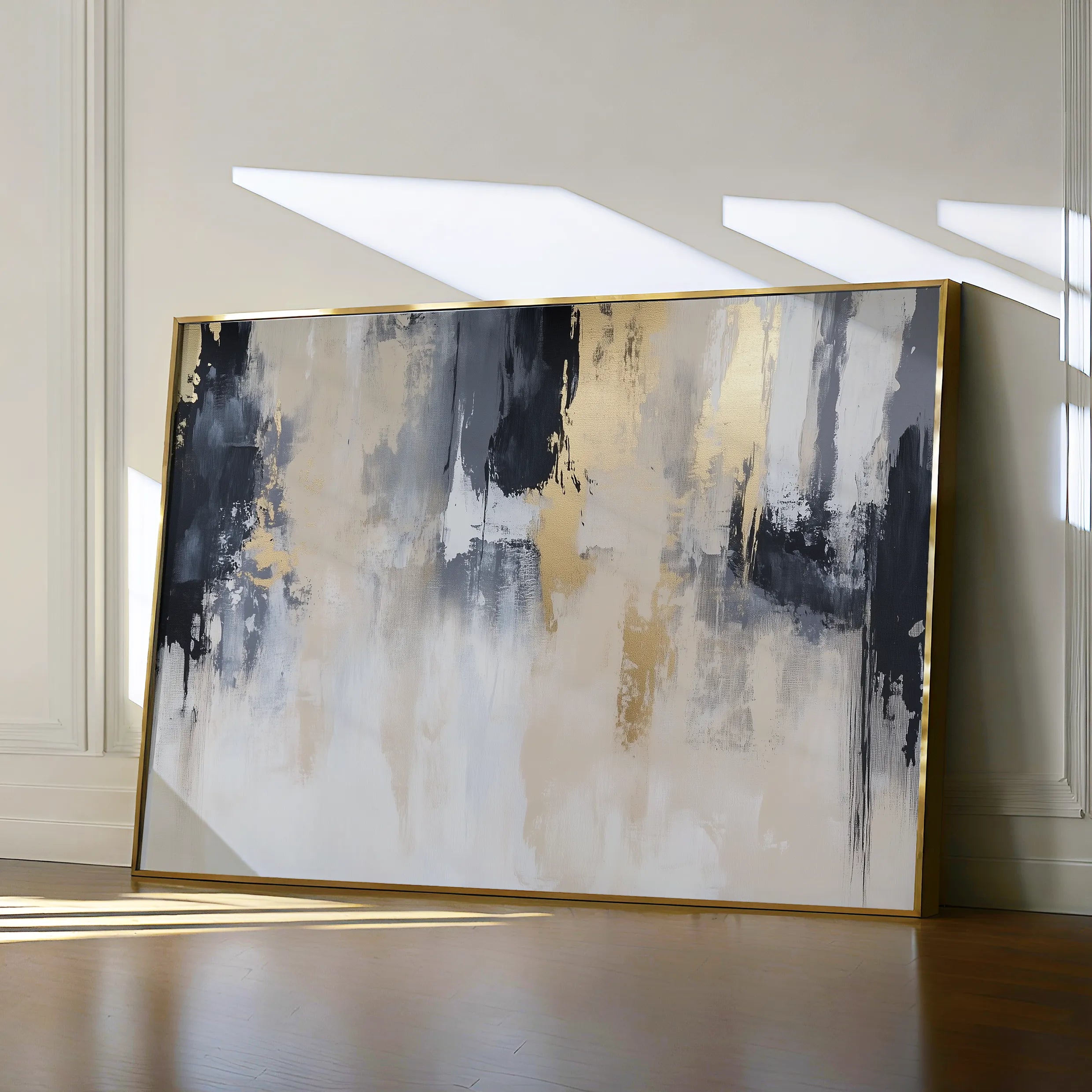 Abstract 443 Canvas Art 18" x 24" / 45 x 60 cm / Black