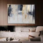 Abstract 443 Canvas Art 18" x 24" / 45 x 60 cm / Black