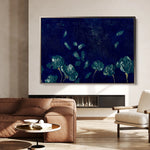 Floral 443 Canvas Art 18" x 24" / 45 x 60 cm / Black