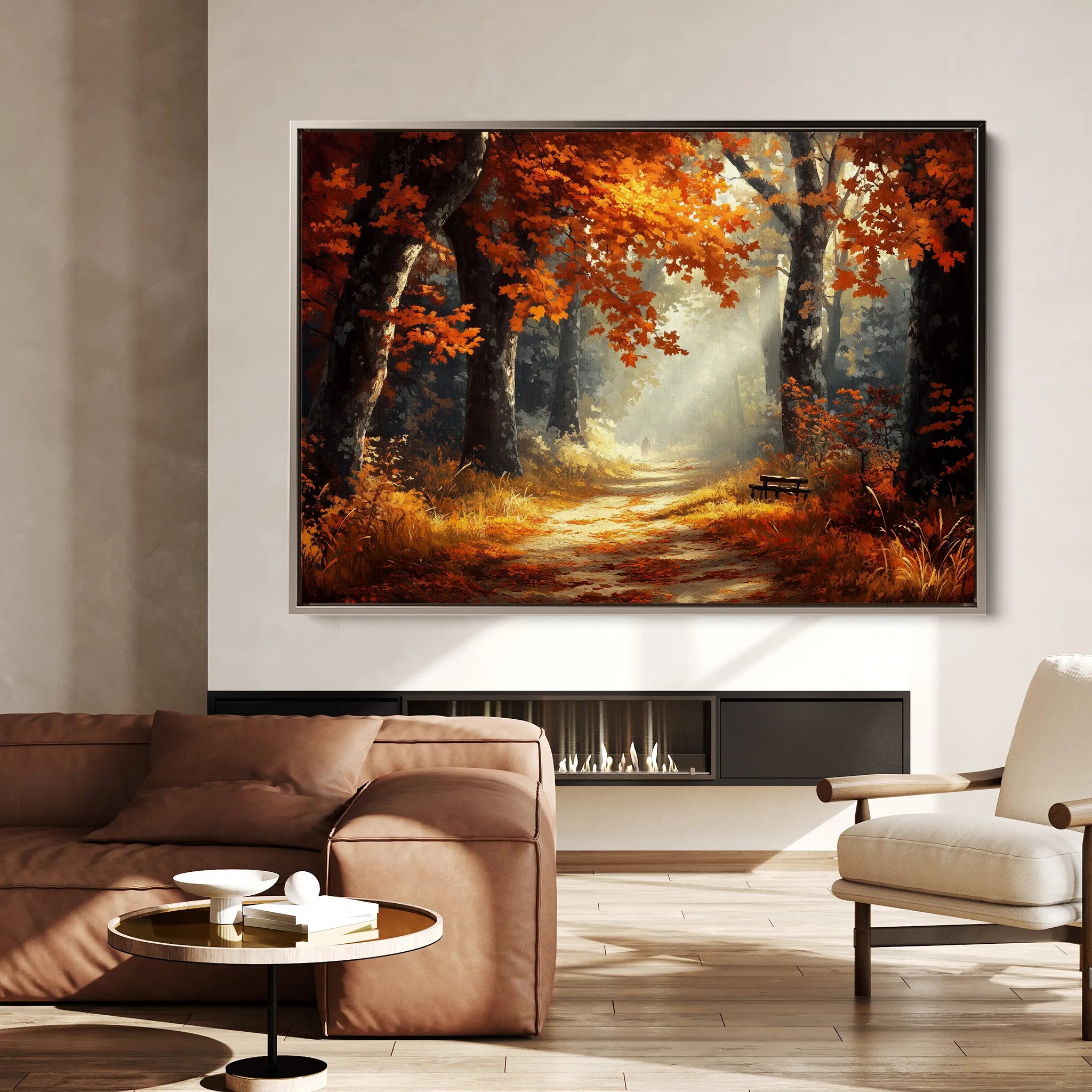 Landscape 443 Canvas Art 18" x 24" / 45 x 60 cm / Black