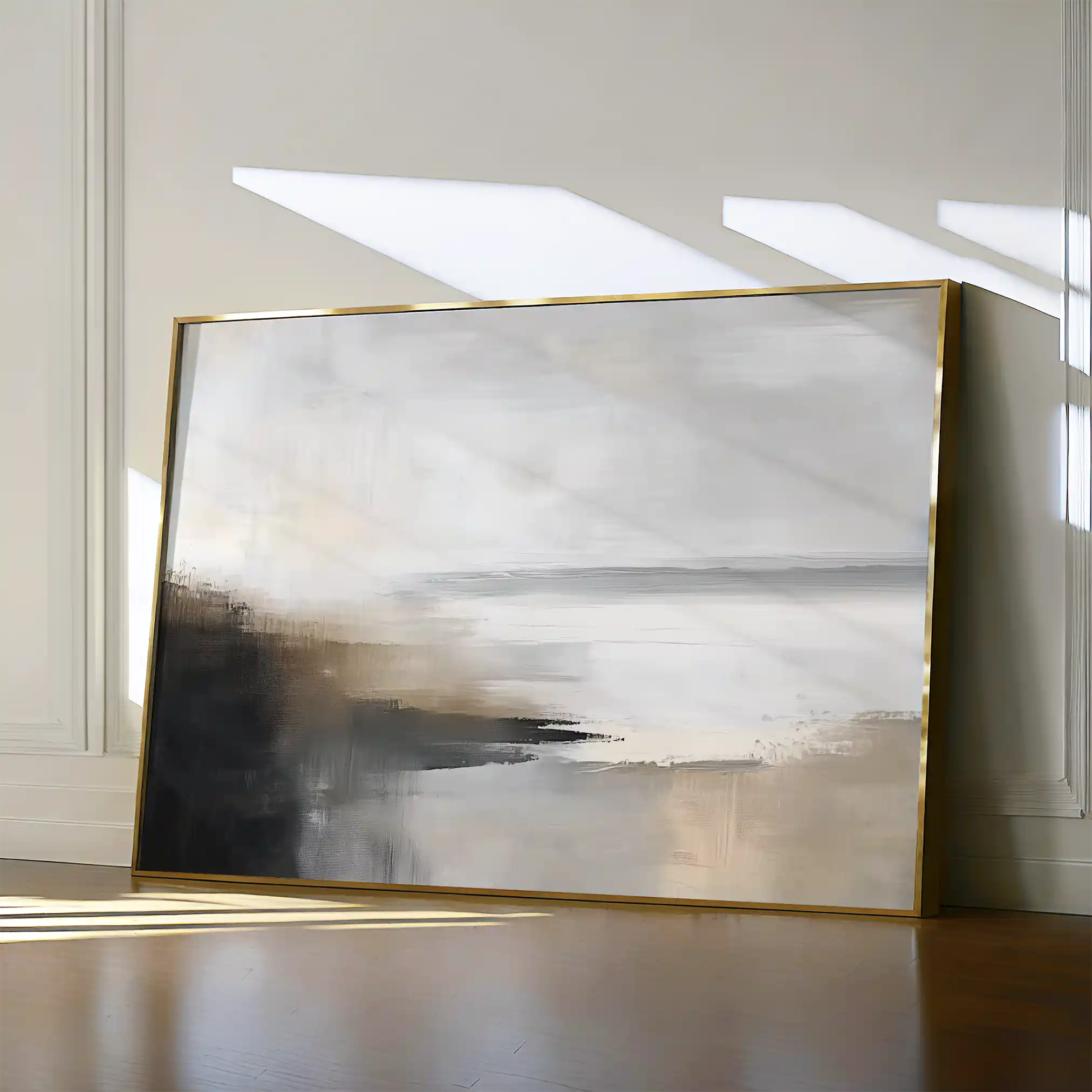 Abstract 444 Canvas Art 18" x 24" / 45 x 60 cm / Black