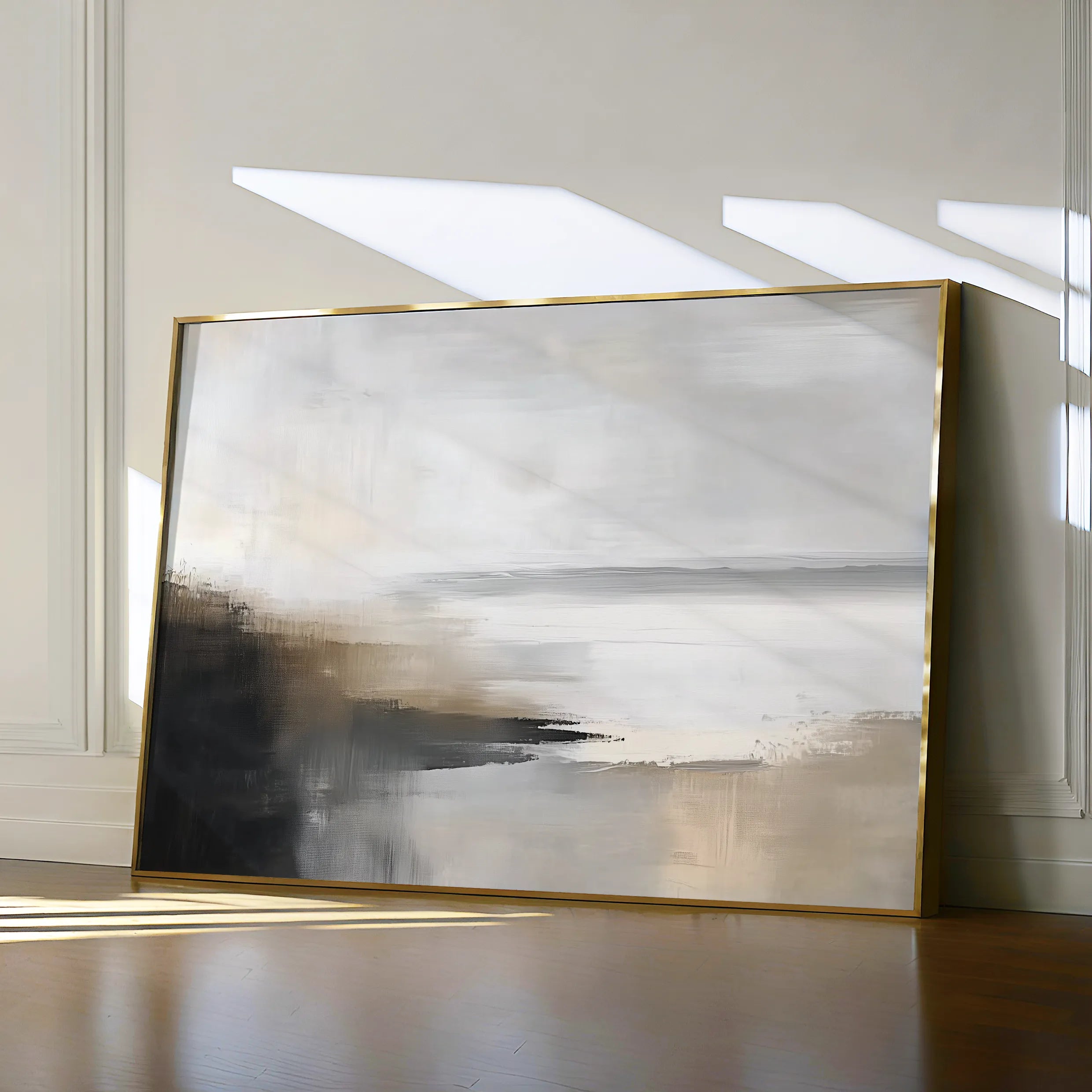 Abstract 444 Canvas Art 18" x 24" / 45 x 60 cm / Black