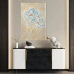 Floral 444 Canvas Art 18" x 24" / 45 x 60 cm / Black