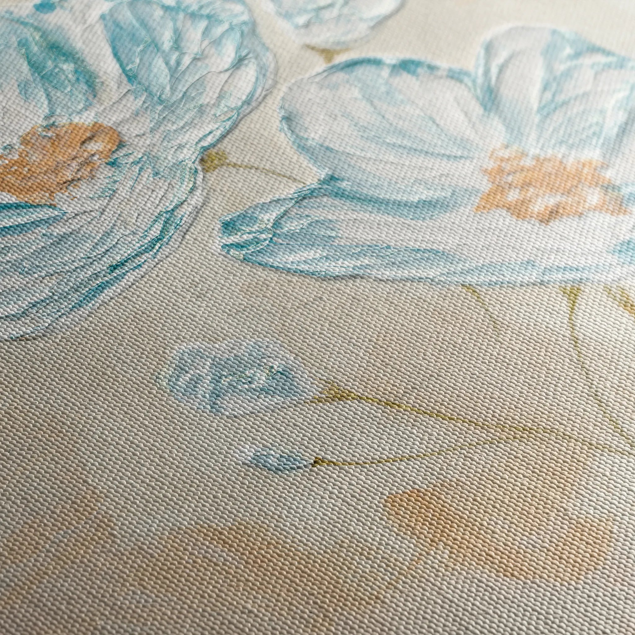 Floral 444 Canvas Art 18" x 24" / 45 x 60 cm / Black