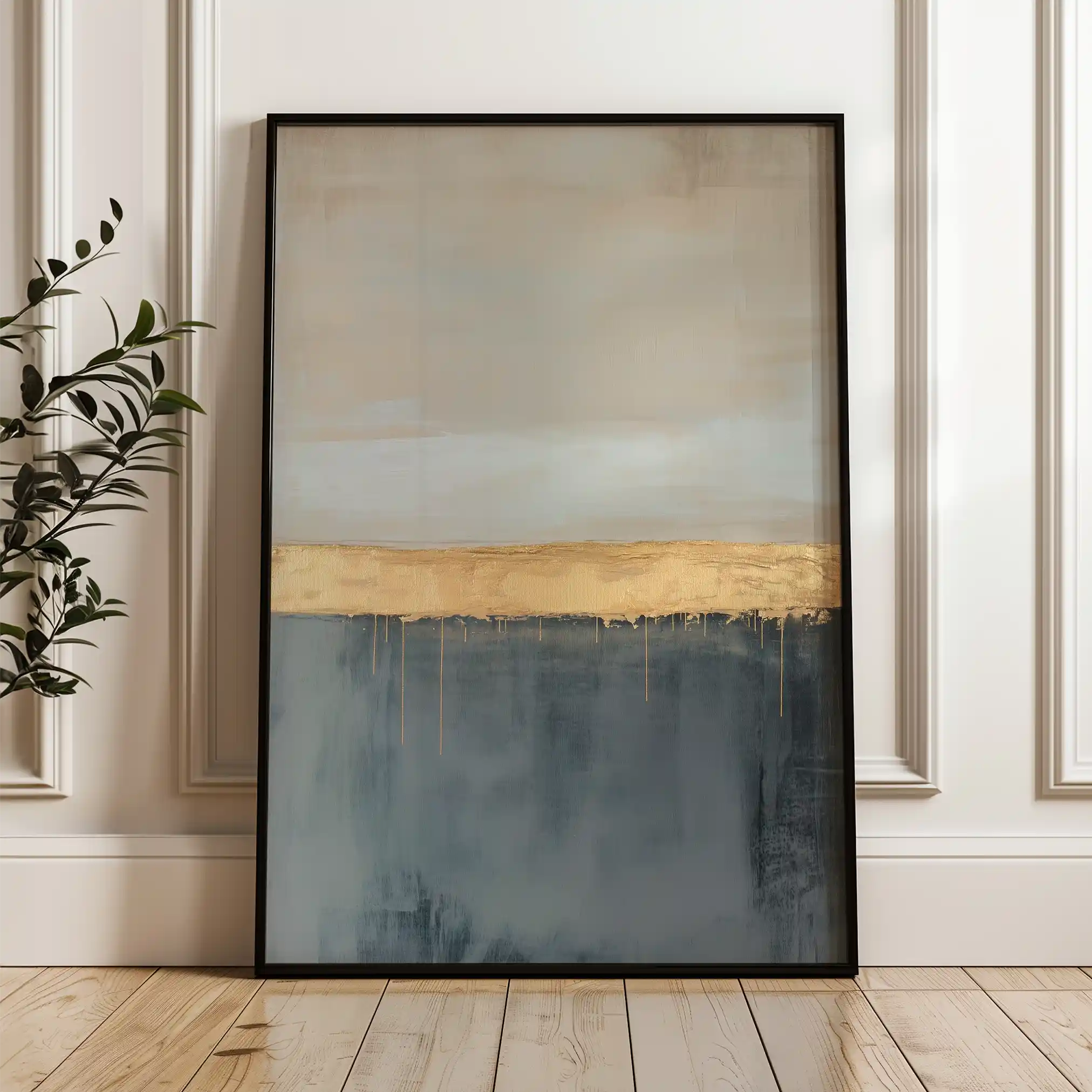 Abstract 445 Canvas Art 18" x 24" / 45 x 60 cm / Black