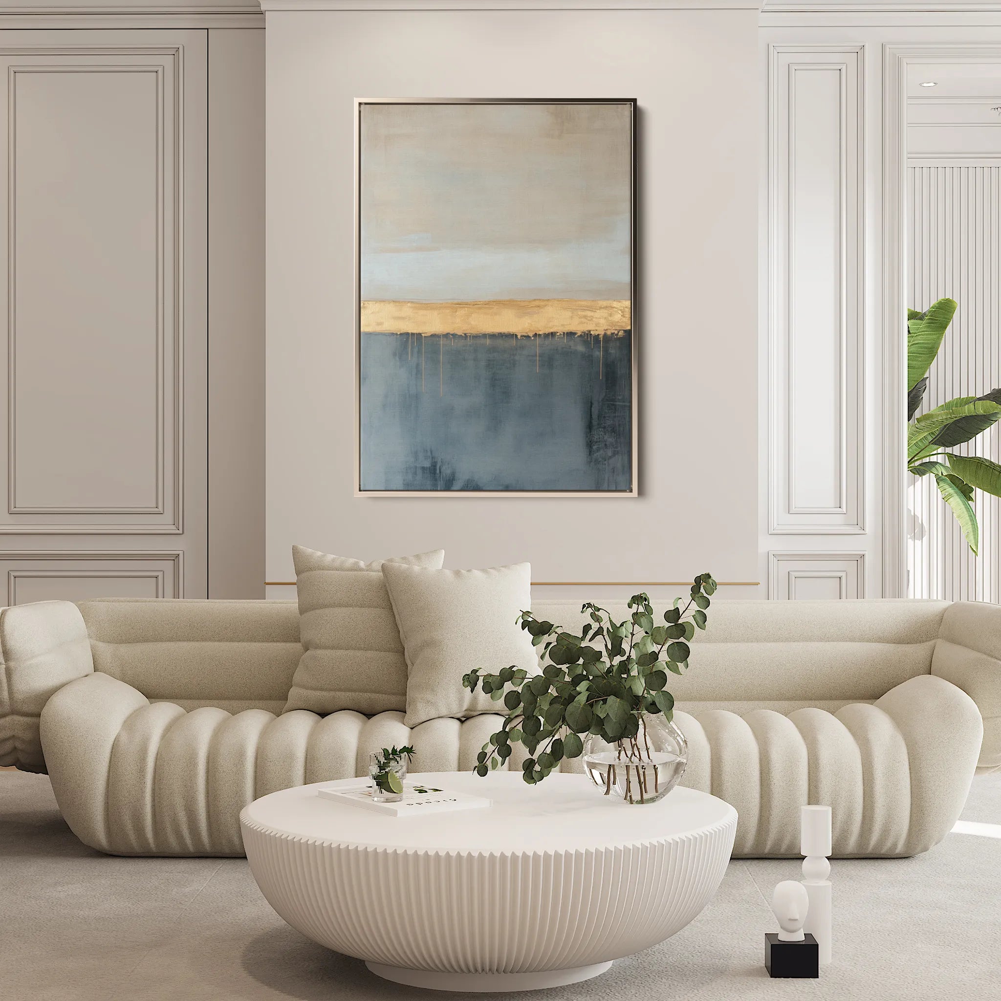 Abstract 445 Canvas Art 18" x 24" / 45 x 60 cm / Black