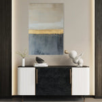 Abstract 445 Canvas Art 18" x 24" / 45 x 60 cm / Black