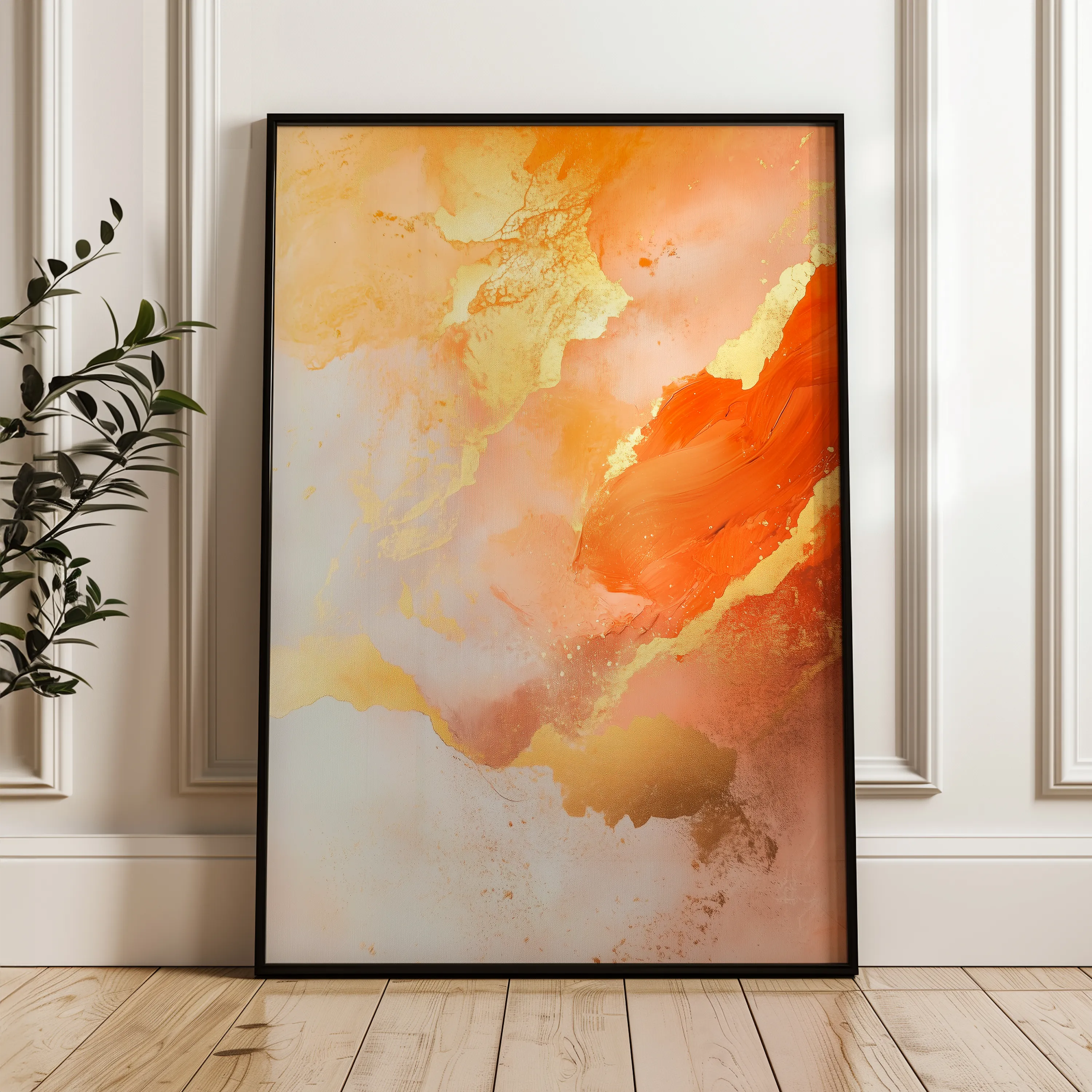 Abstract 446 Canvas Art 18" x 24" / 45 x 60 cm / Black