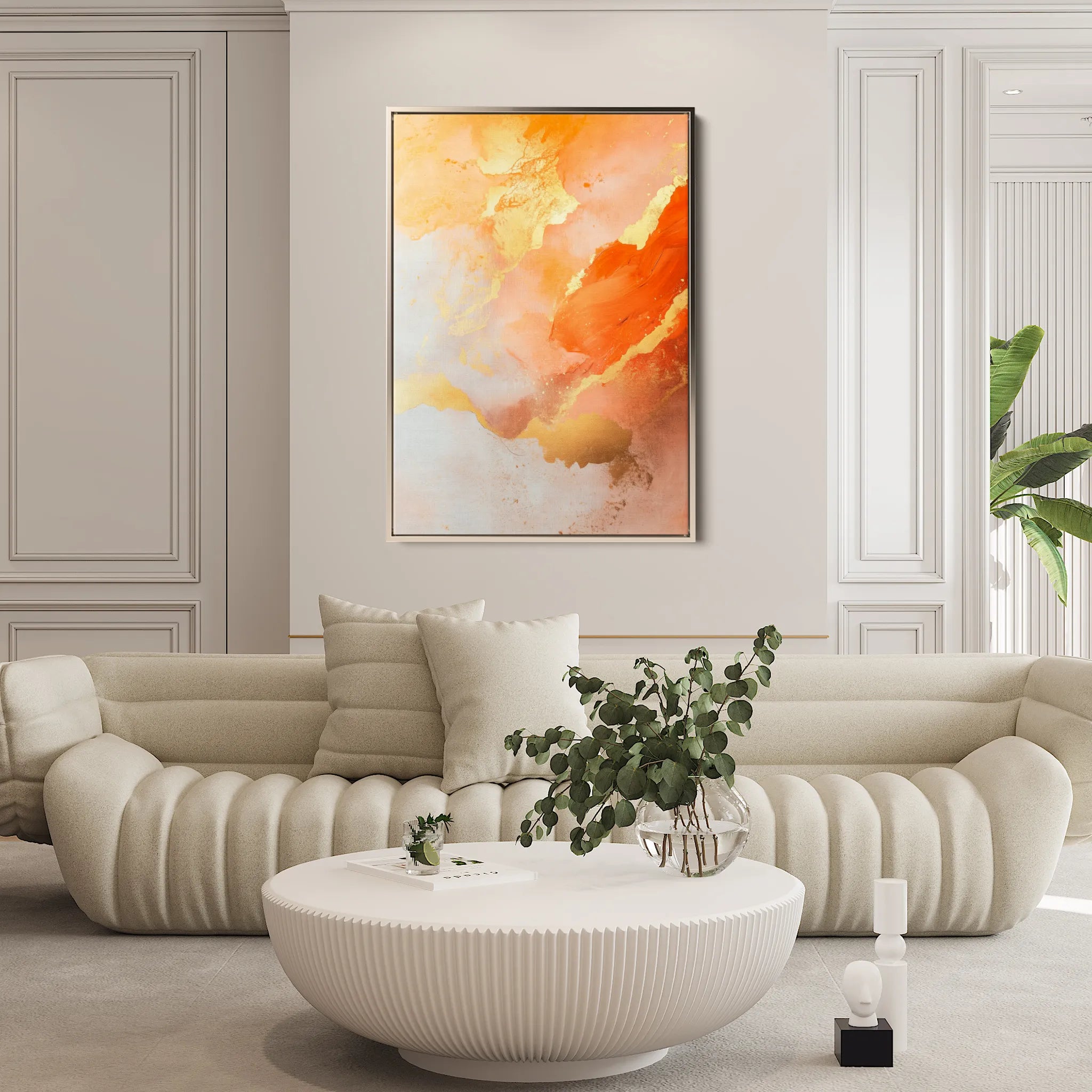Abstract 446 Canvas Art 18" x 24" / 45 x 60 cm / Black