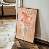 Floral 446 Canvas Art 18" x 24" / 45 x 60 cm / Black