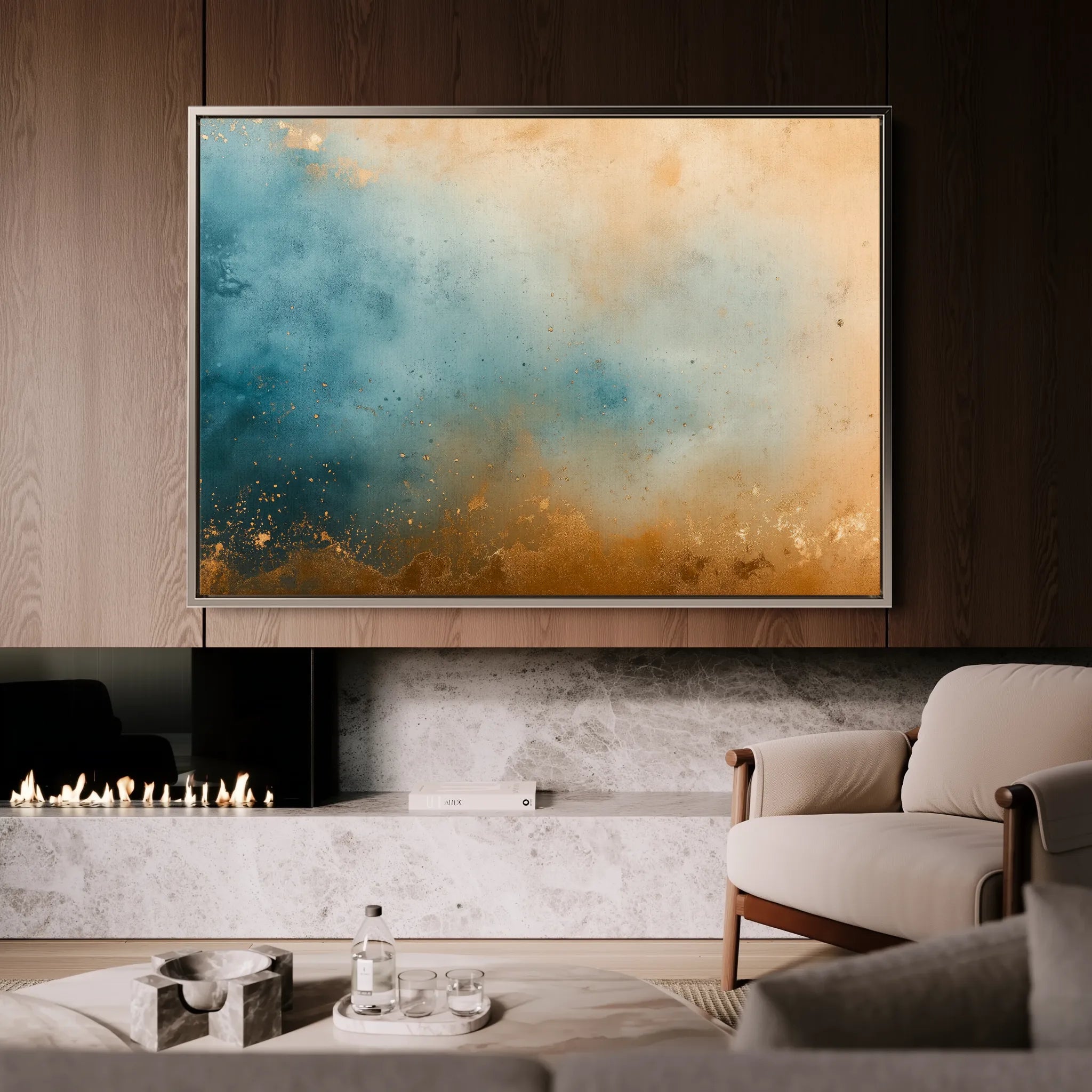 Abstract 447 Canvas Art 18" x 24" / 45 x 60 cm / Black