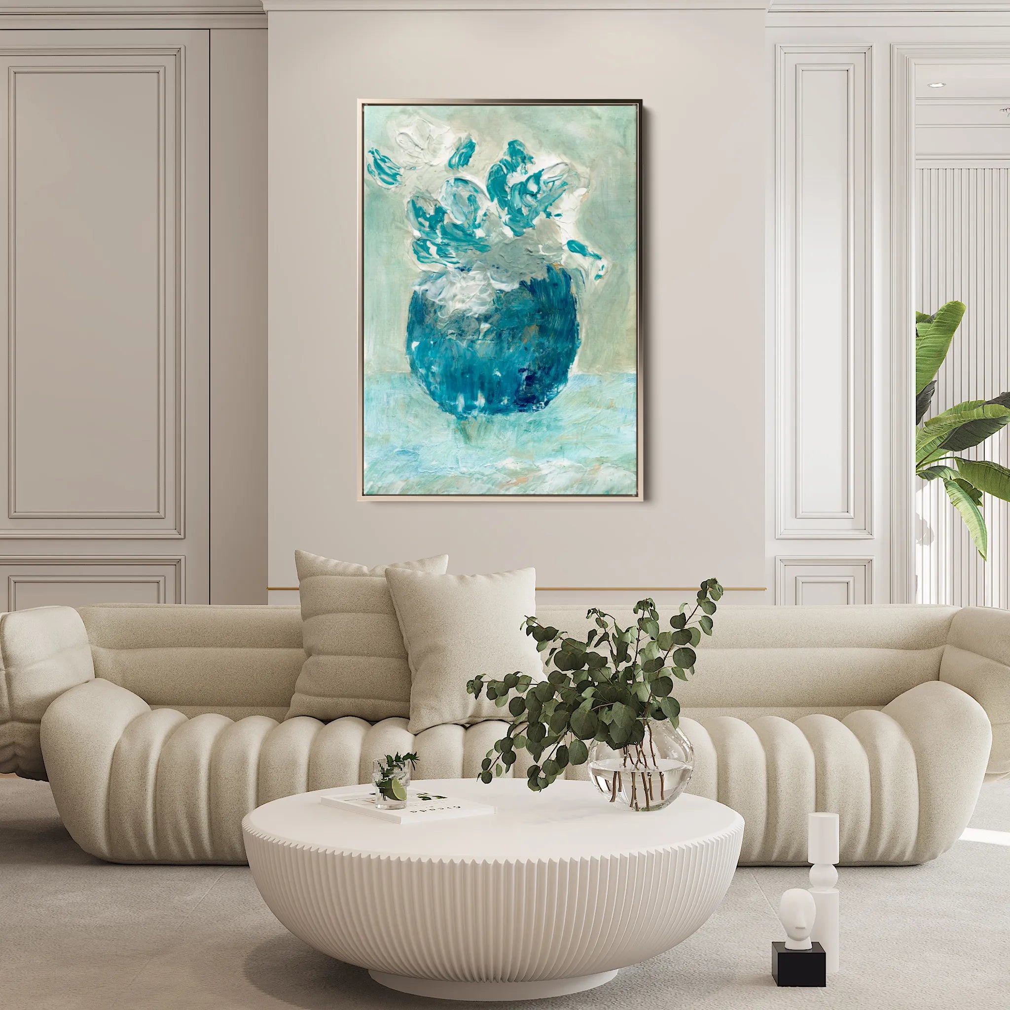 Floral 447 Canvas Art 18" x 24" / 45 x 60 cm / Black