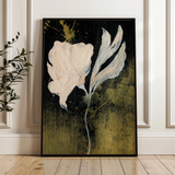 Floral 448 Canvas Art 18" x 24" / 45 x 60 cm / Black