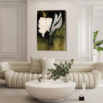 Floral 448 Canvas Art 18" x 24" / 45 x 60 cm / Black