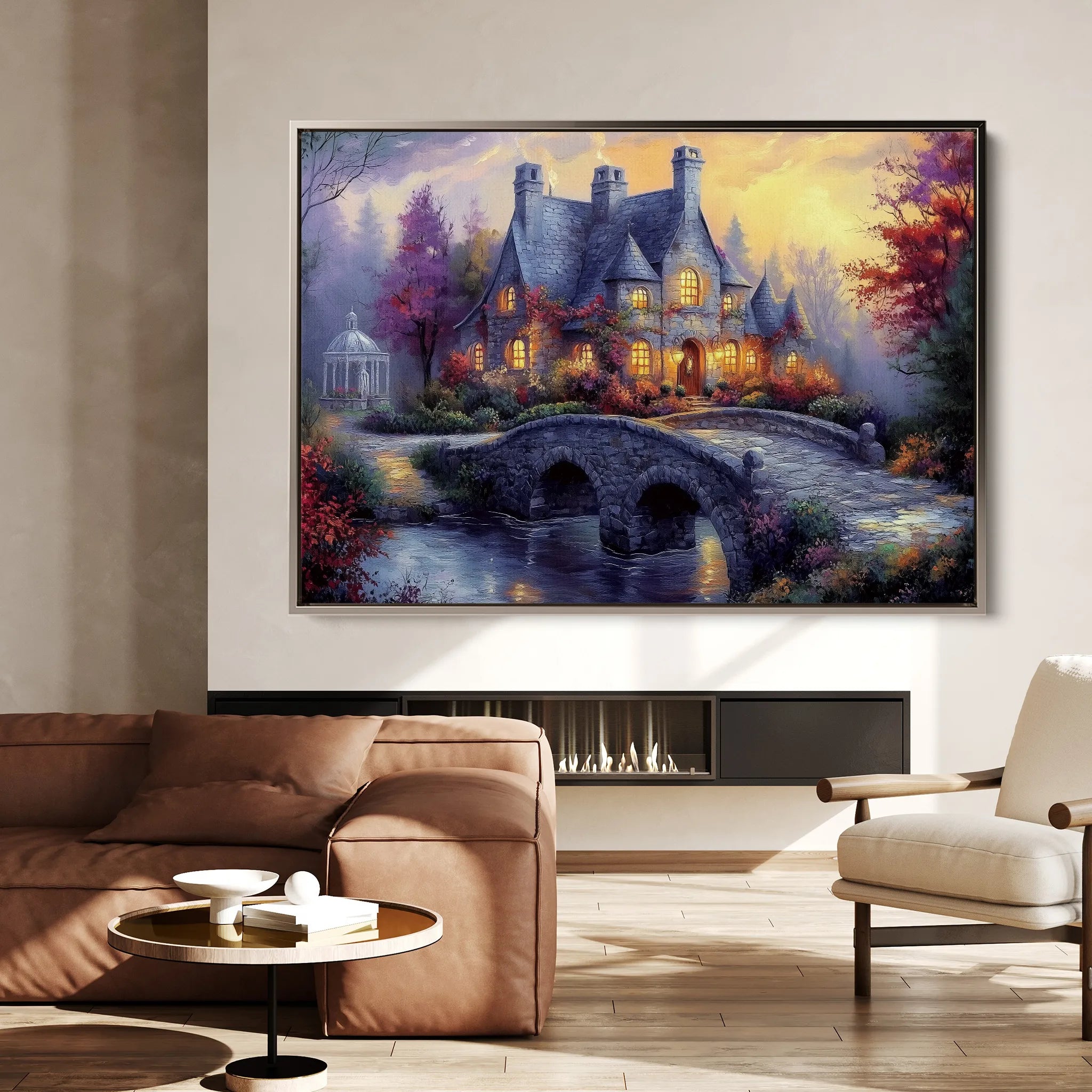 Landscape 448 Canvas Art 18" x 24" / 45 x 60 cm / Black