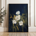 Floral 449 Canvas Art 18" x 24" / 45 x 60 cm / Black