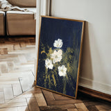 Floral 449 Canvas Art 18" x 24" / 45 x 60 cm / Black