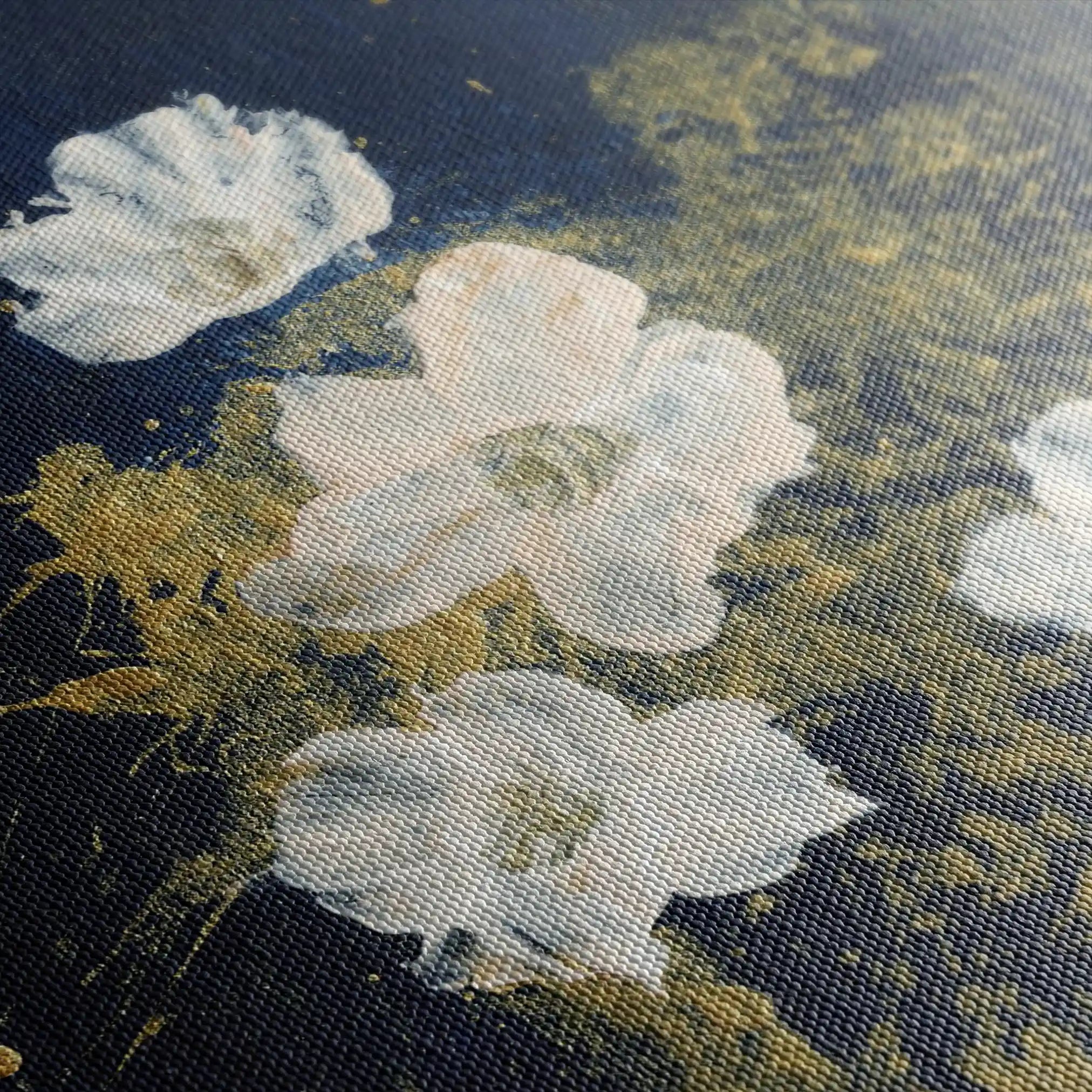 Floral 449 Canvas Art 60 x 40 cm / Black