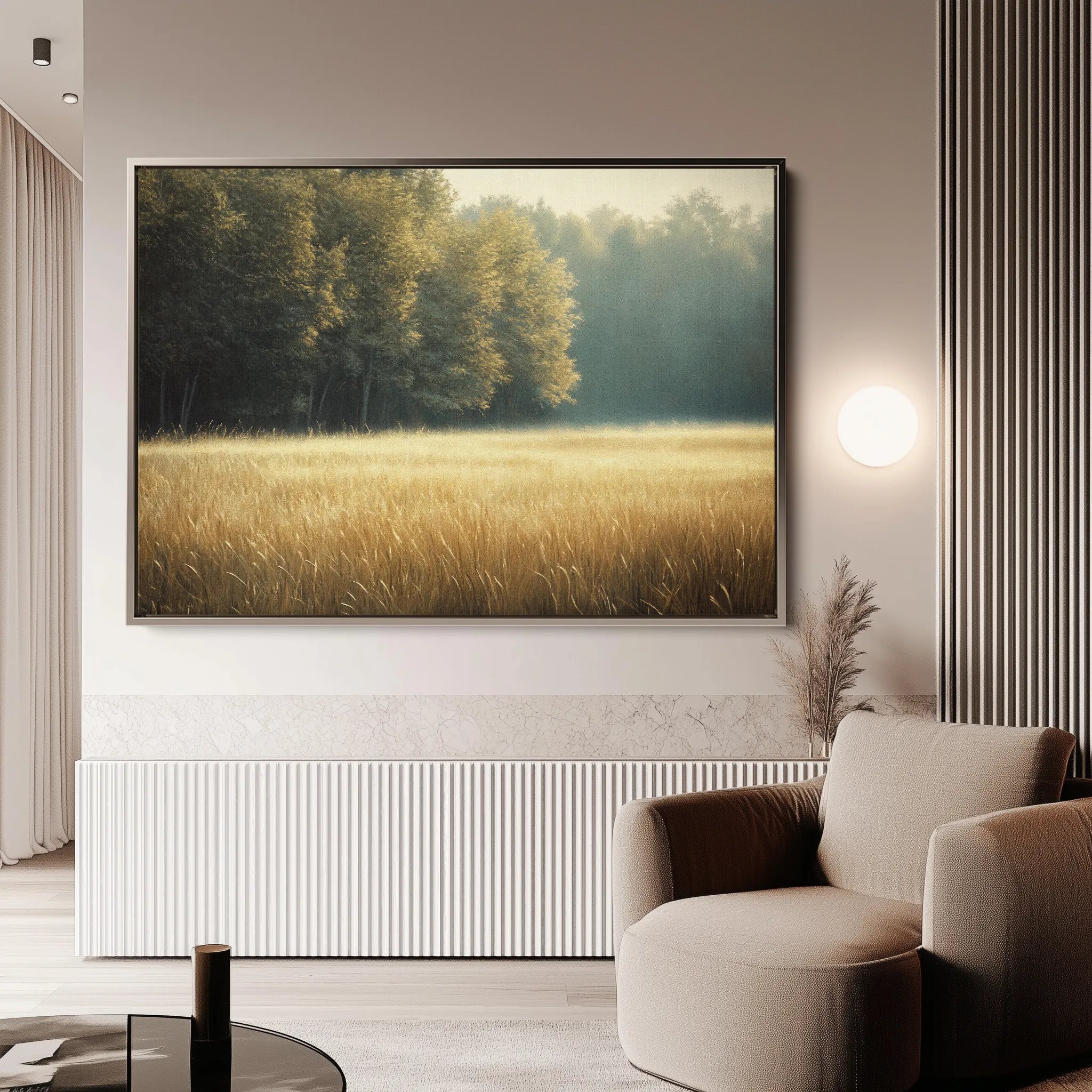 Landscape 449 Canvas Art 18" x 24" / 45 x 60 cm / Black