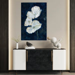 Floral 450 Canvas Art 18" x 24" / 45 x 60 cm / Black