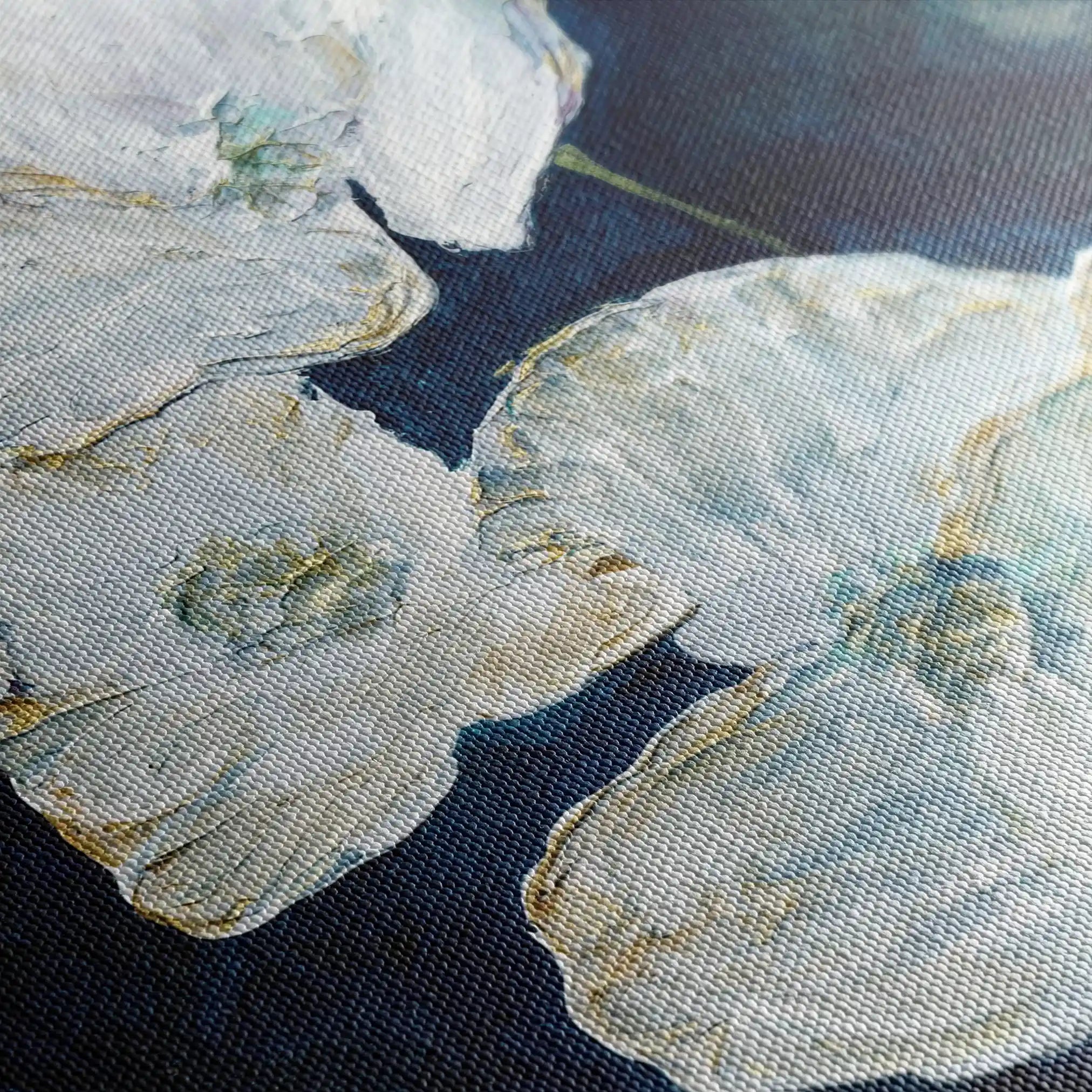 Floral 450 Canvas Art 60 x 40 cm / Black
