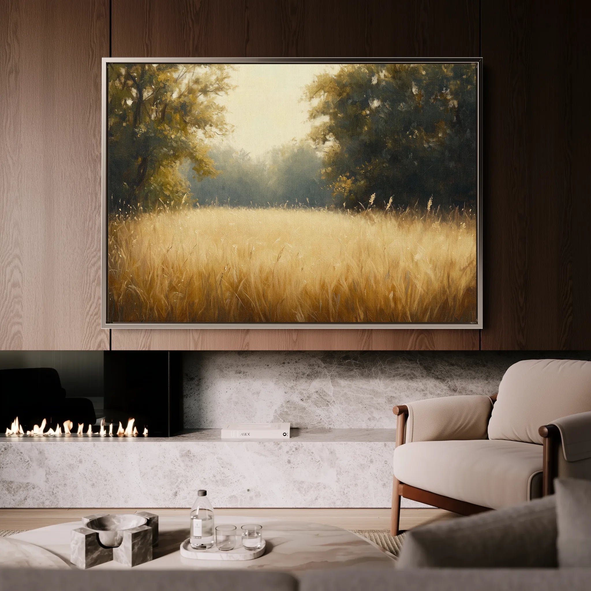 Landscape 450 Canvas Art 18" x 24" / 45 x 60 cm / Black