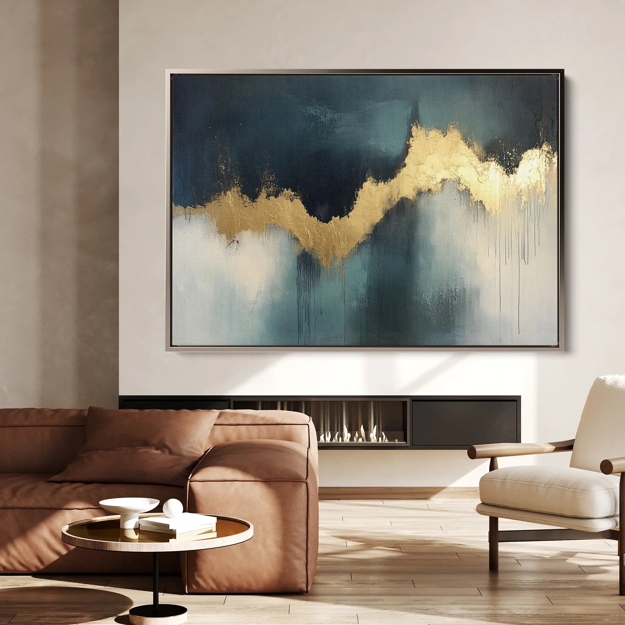Abstract 451 Canvas Art 18" x 24" / 45 x 60 cm / Black