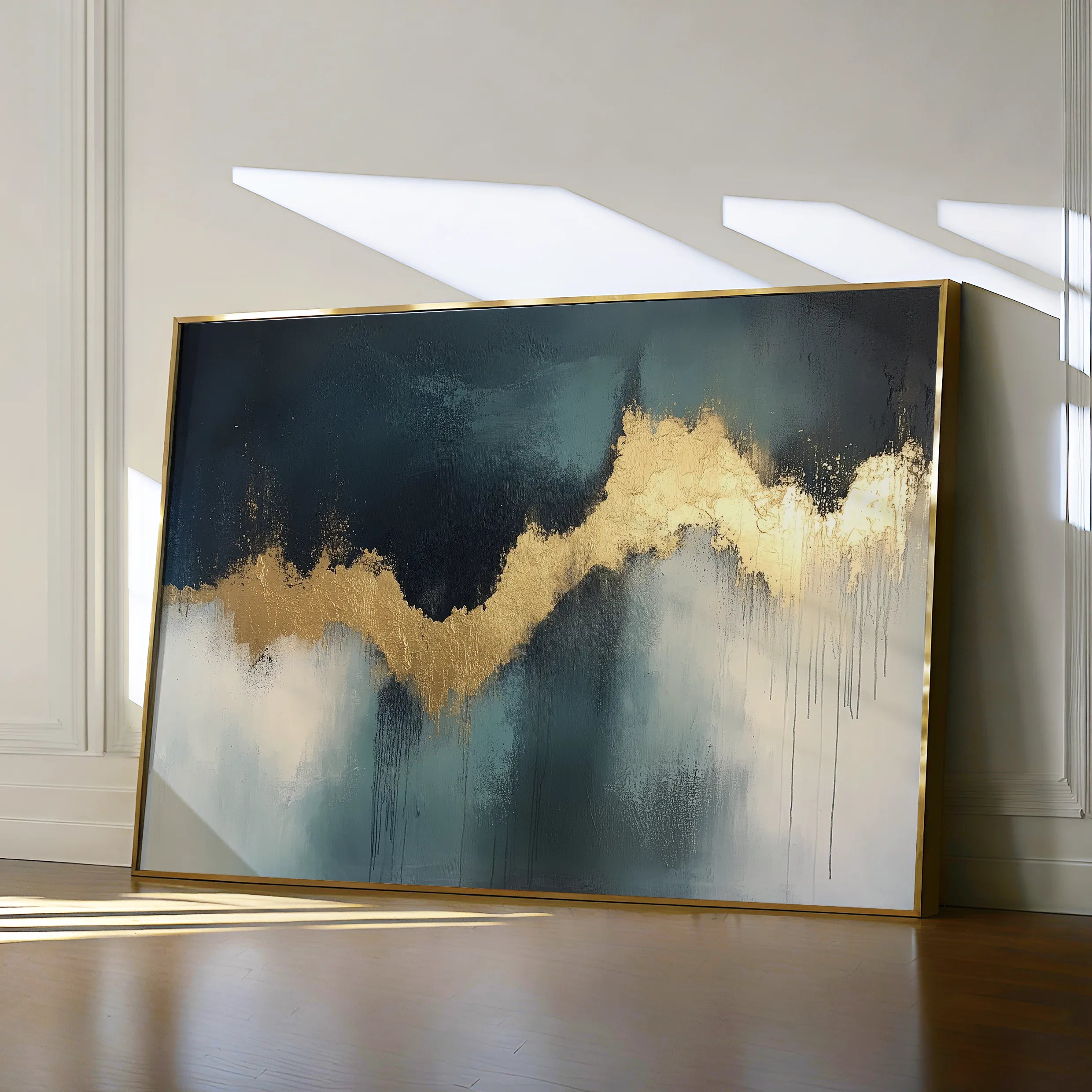 Abstract 451 Canvas Art 18" x 24" / 45 x 60 cm / Black