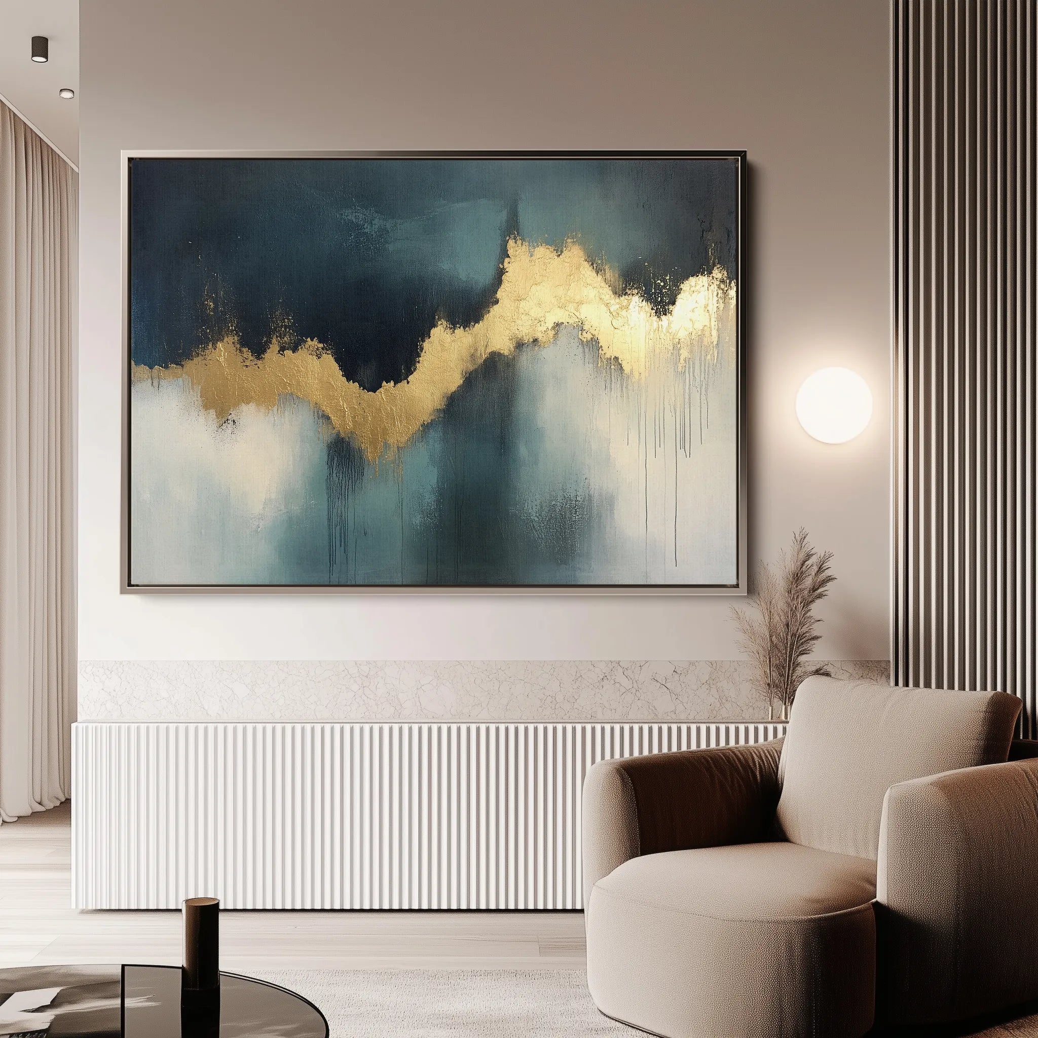 Abstract 451 Canvas Art 18" x 24" / 45 x 60 cm / Black